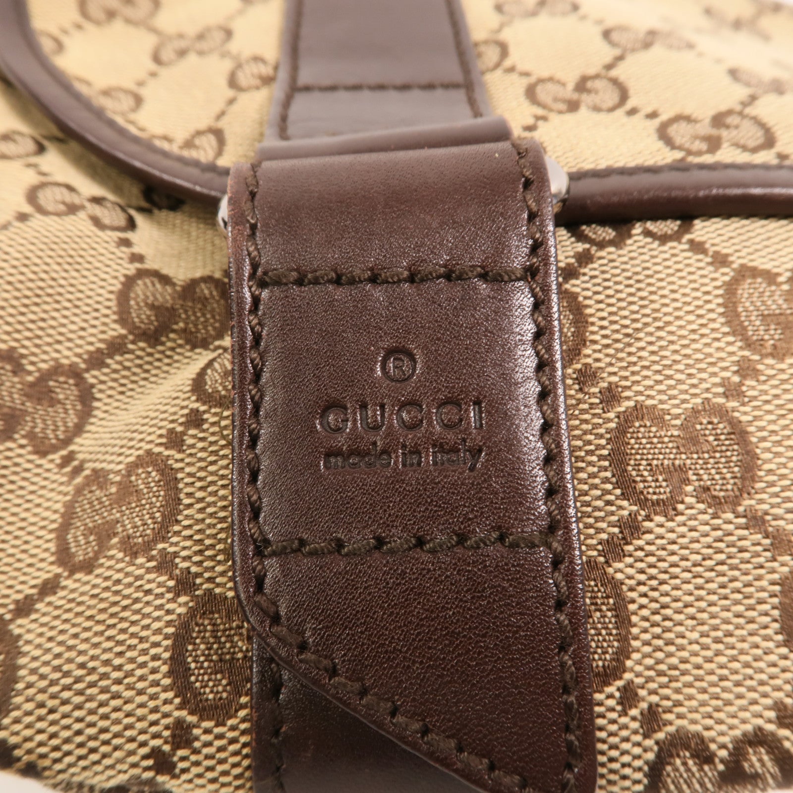GUCCI GG帆布Waist Bag銀扣腰包