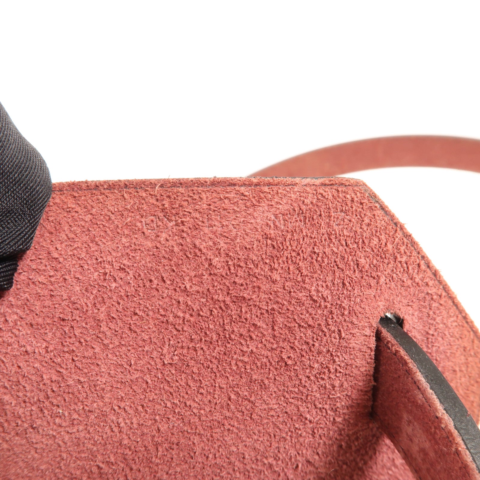 HERMES 帆布Herbag PM金扣肩背袋Beton/Rouge Sellier