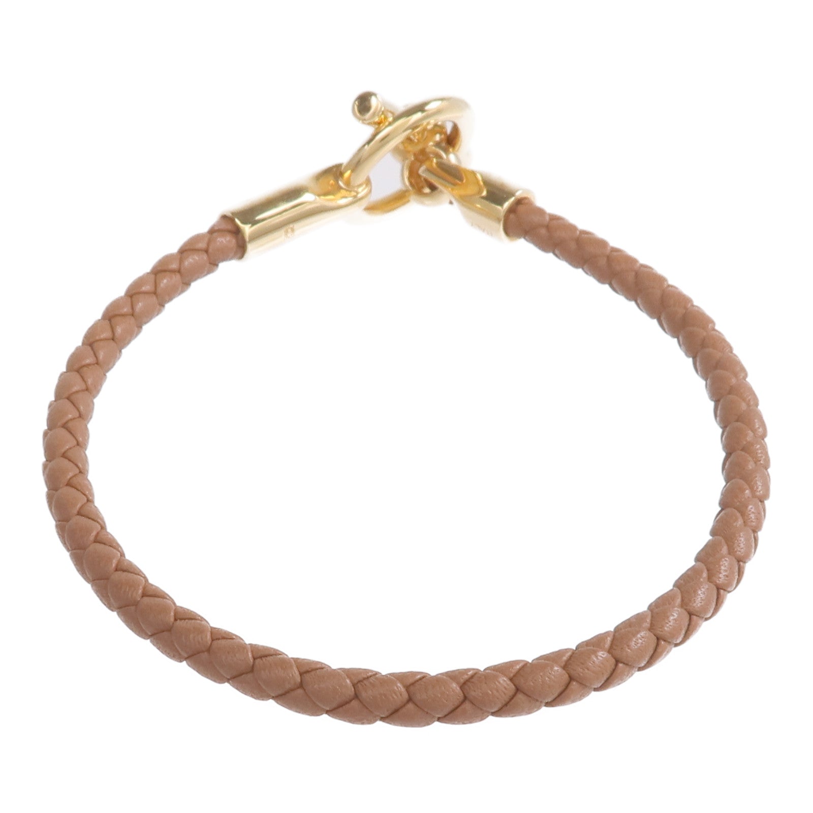 HERMES Swift皮革Glenan H Trio Bracelet金扣手鏈Gold