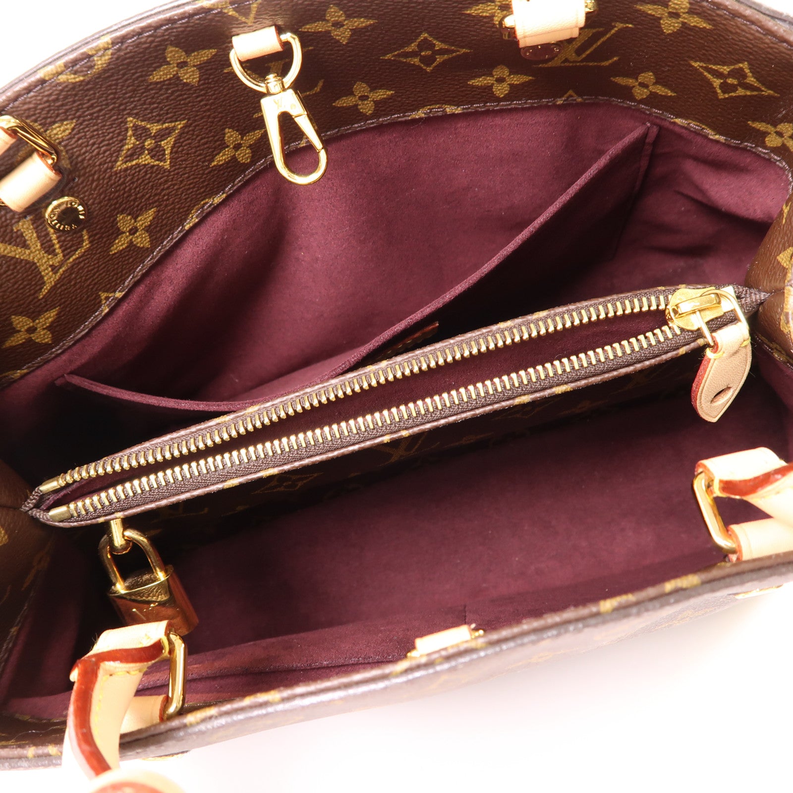 LOUIS VUITTON Monogram Montaigne MM金扣手挽肩背兩用袋