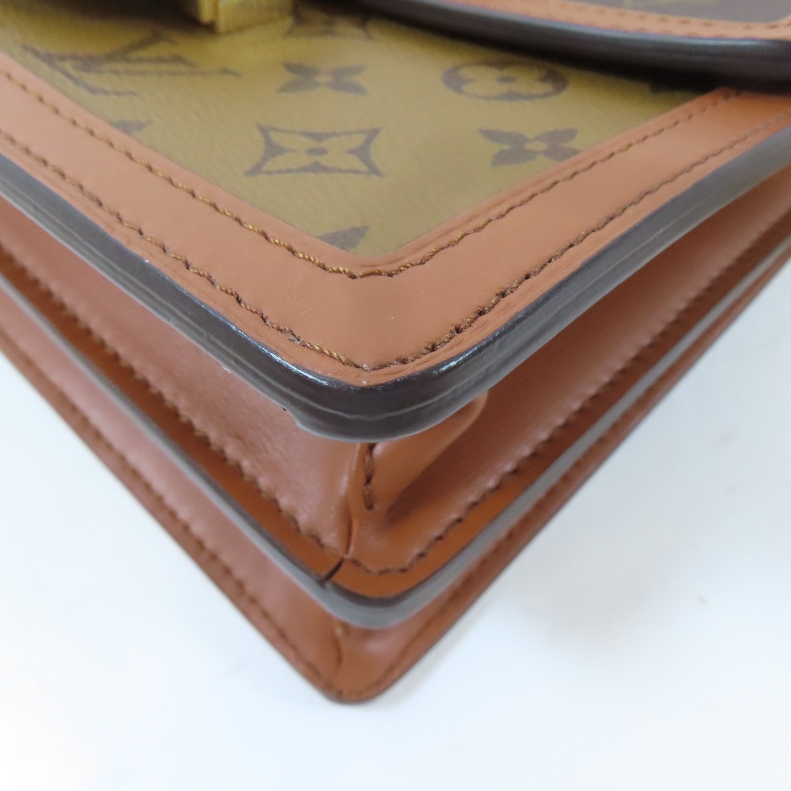 LOUIS VUITTON Monogram Dauphine MM金扣手挽肩背兩用袋啡色