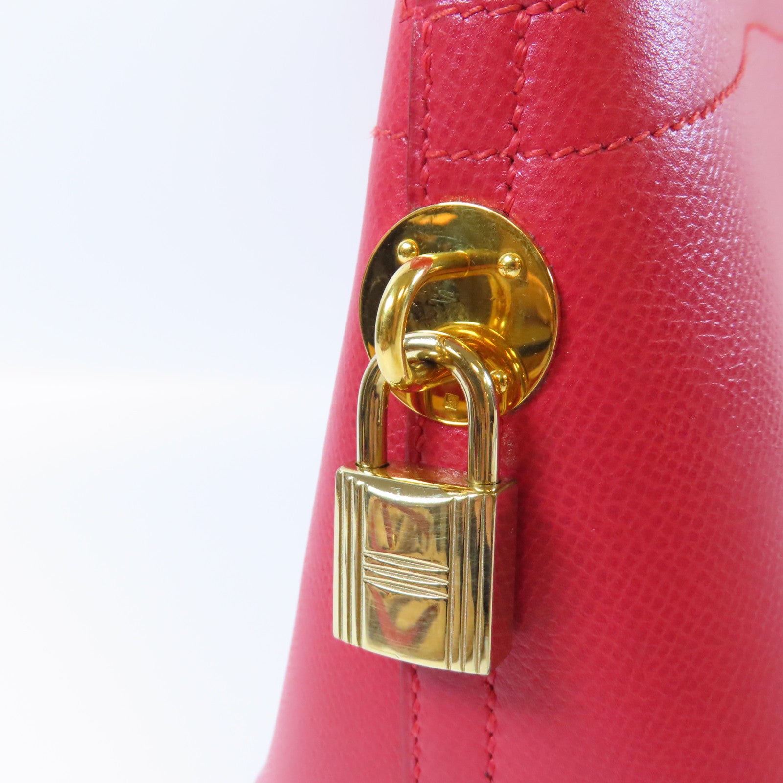HERMES Courchevel皮革Bolide 31金扣手挽肩背兩用袋紅色