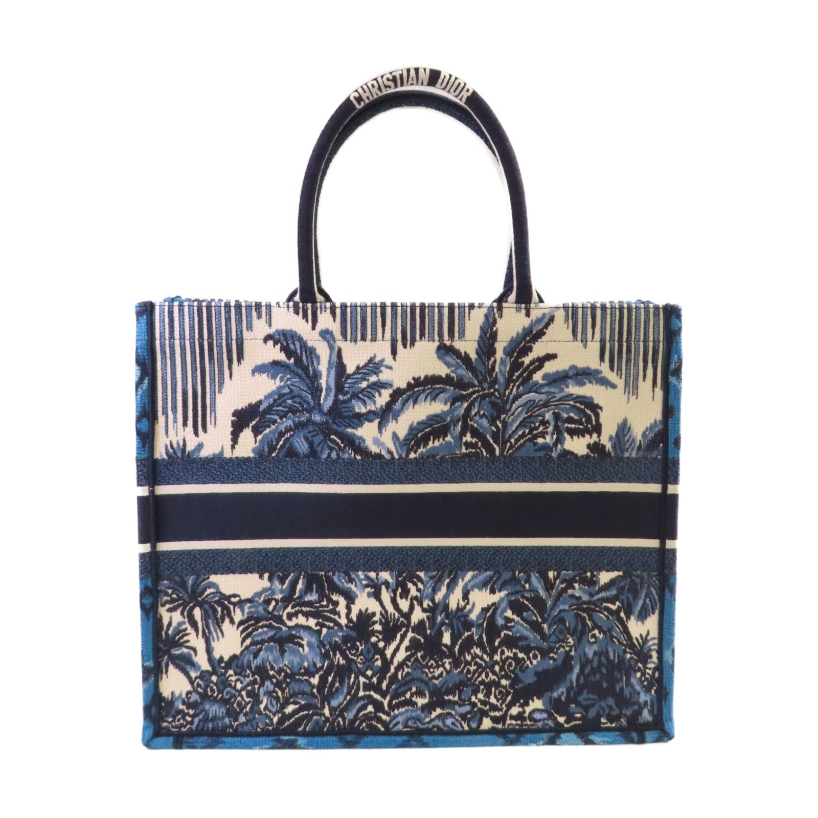 Dior 【激減優惠】帆布Book Tote Bag手挽袋藍色/白色