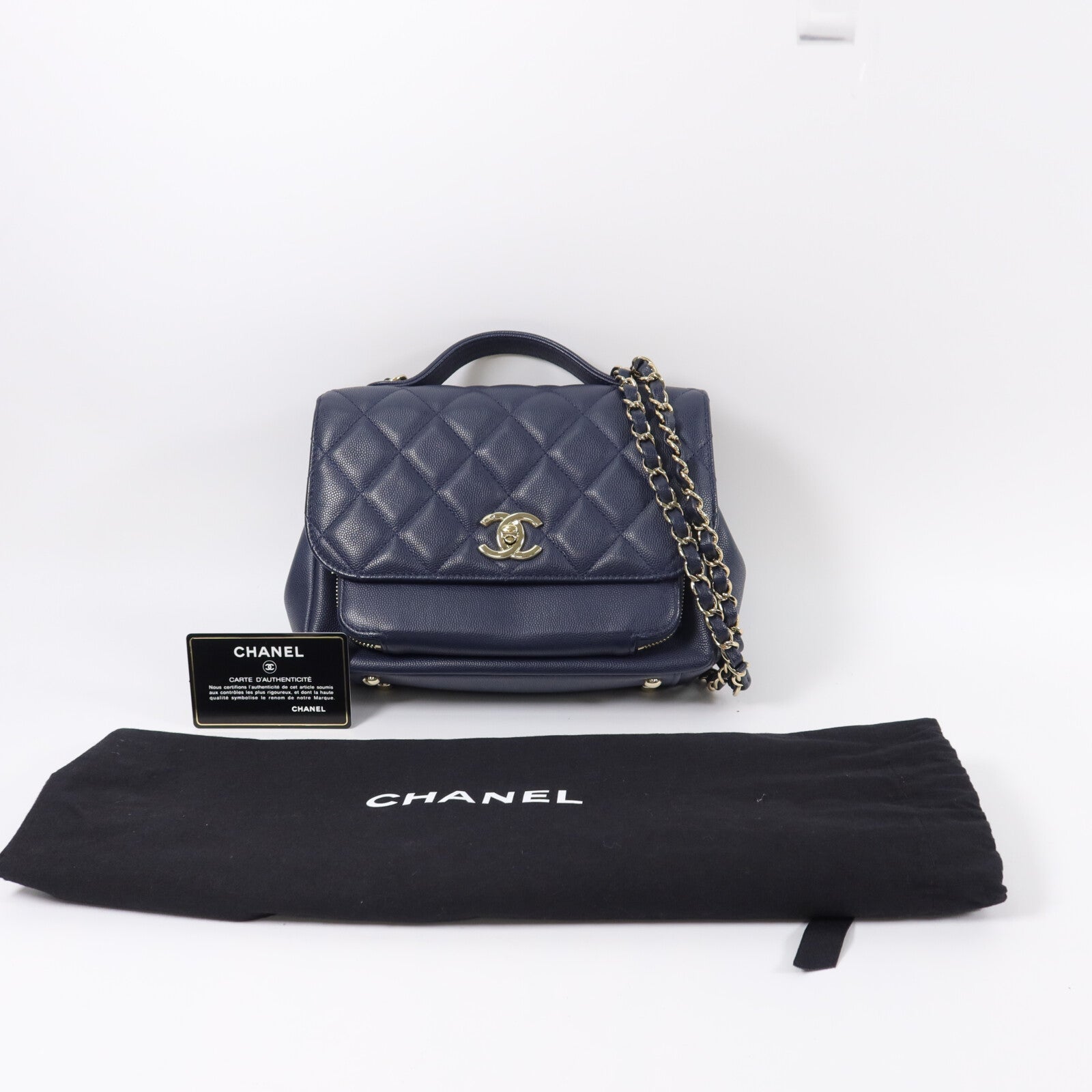 CHANEL 牛皮皮革Business Affinity Medium手挽肩背兩用袋