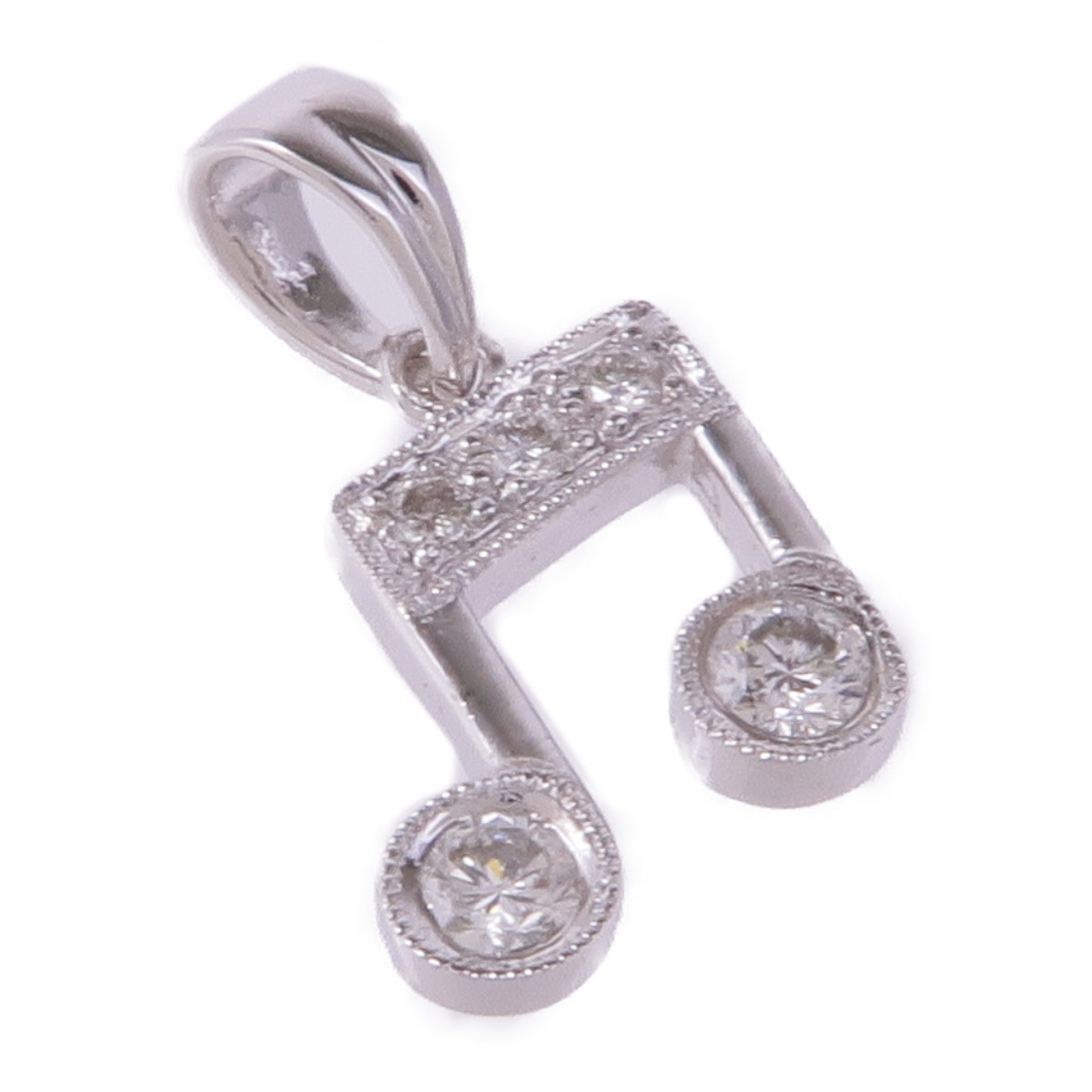 JEWELRY 18K白金Diamond Pendant Top鑽石吊墜