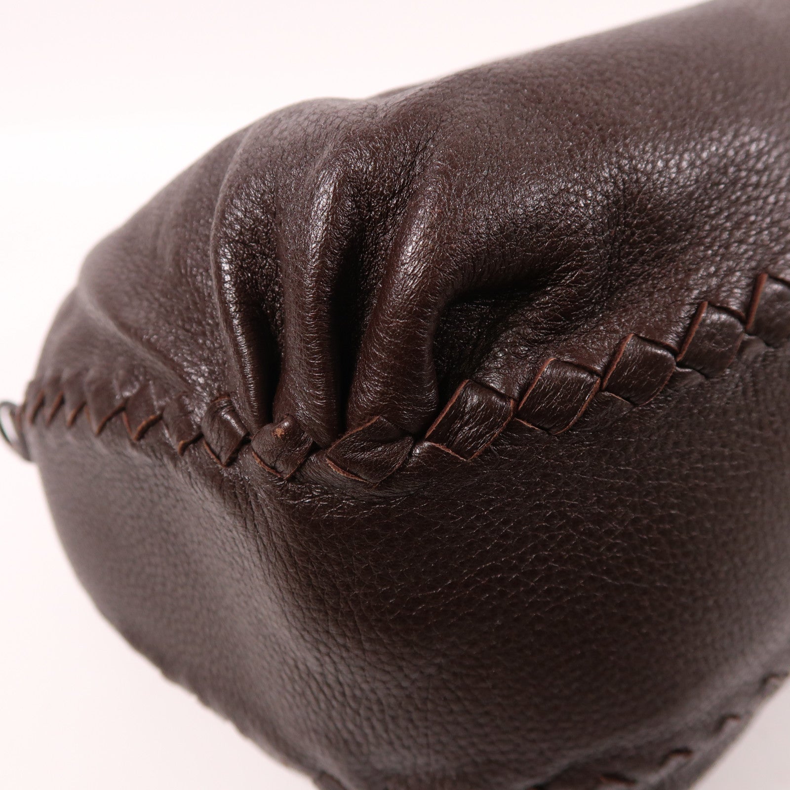 BOTTEGA VENETA 牛皮皮革Hand Bag手挽袋棕色