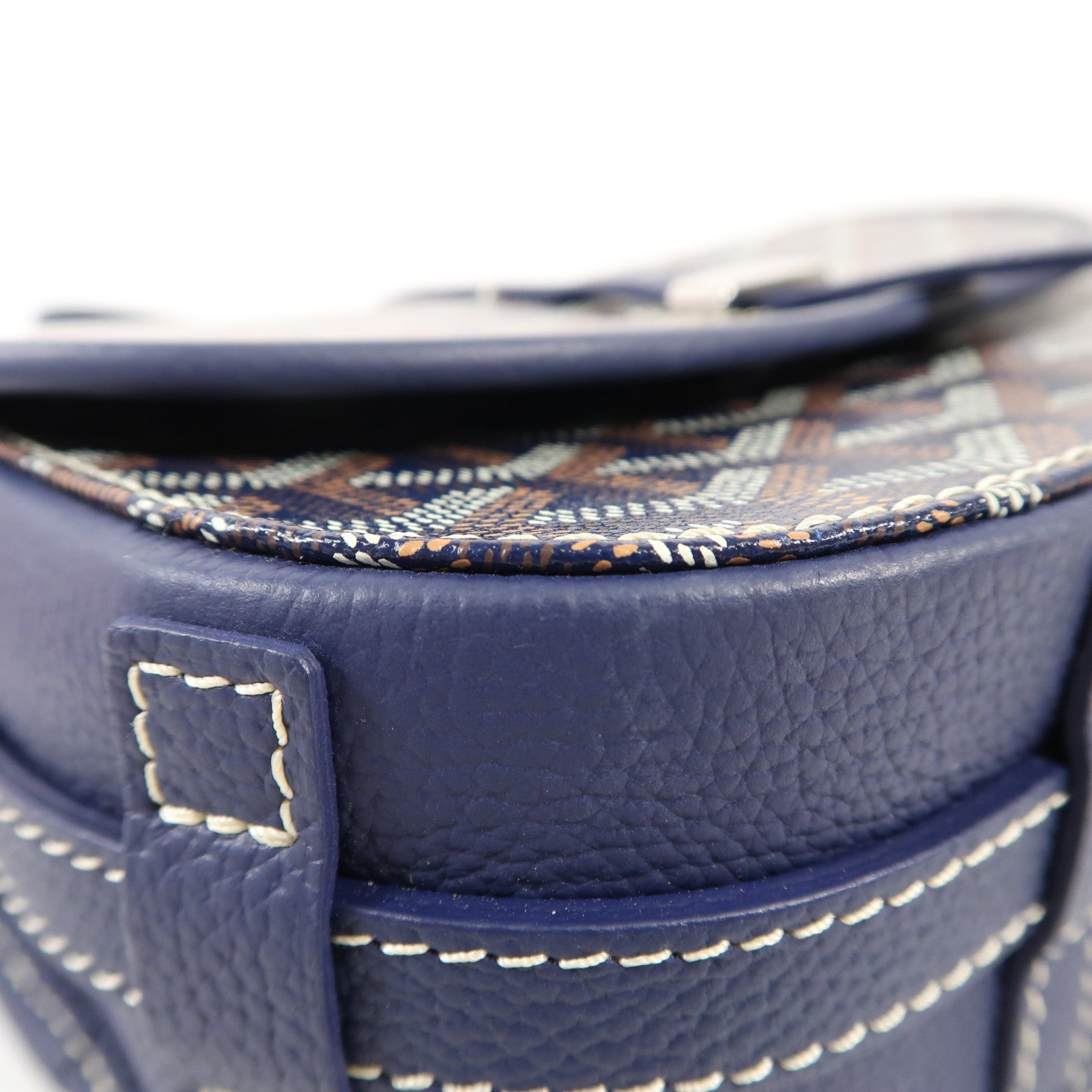 GOYARD 帆布Belvedere PM銀扣肩背袋