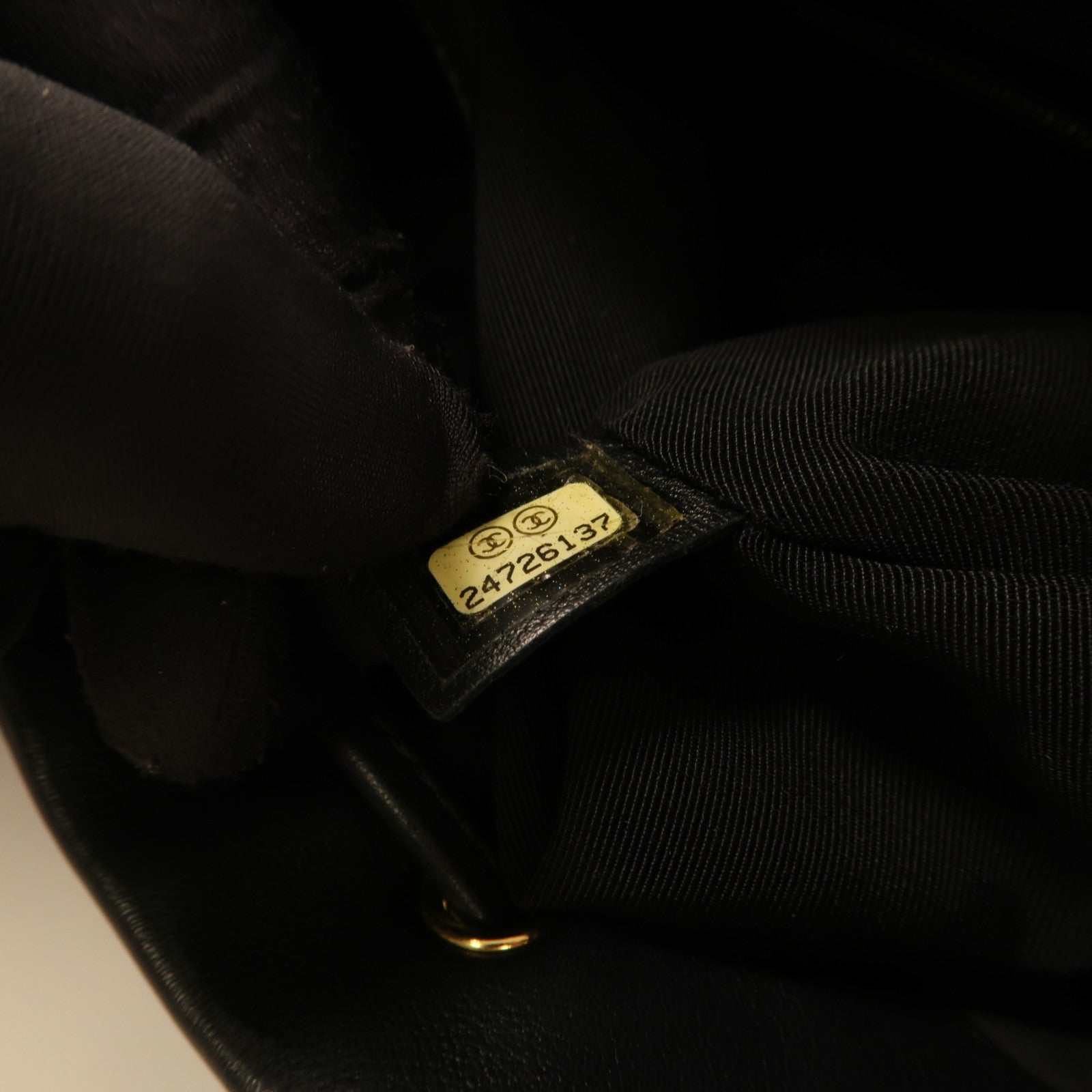 CHANEL 羊皮皮革Backpack金扣背包