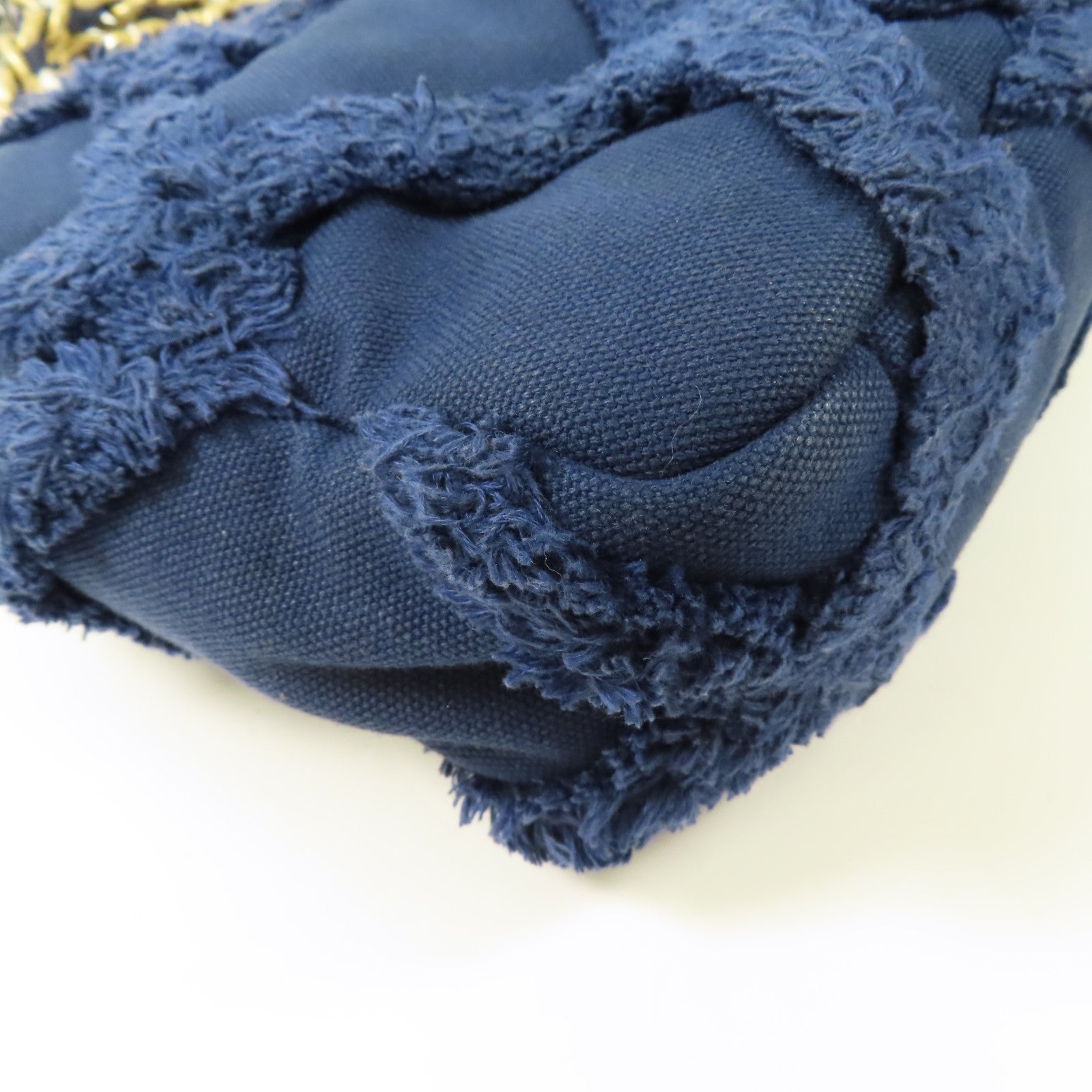 CHANEL 帆布Chanel 19金扣鏈帶手挽肩背兩用袋