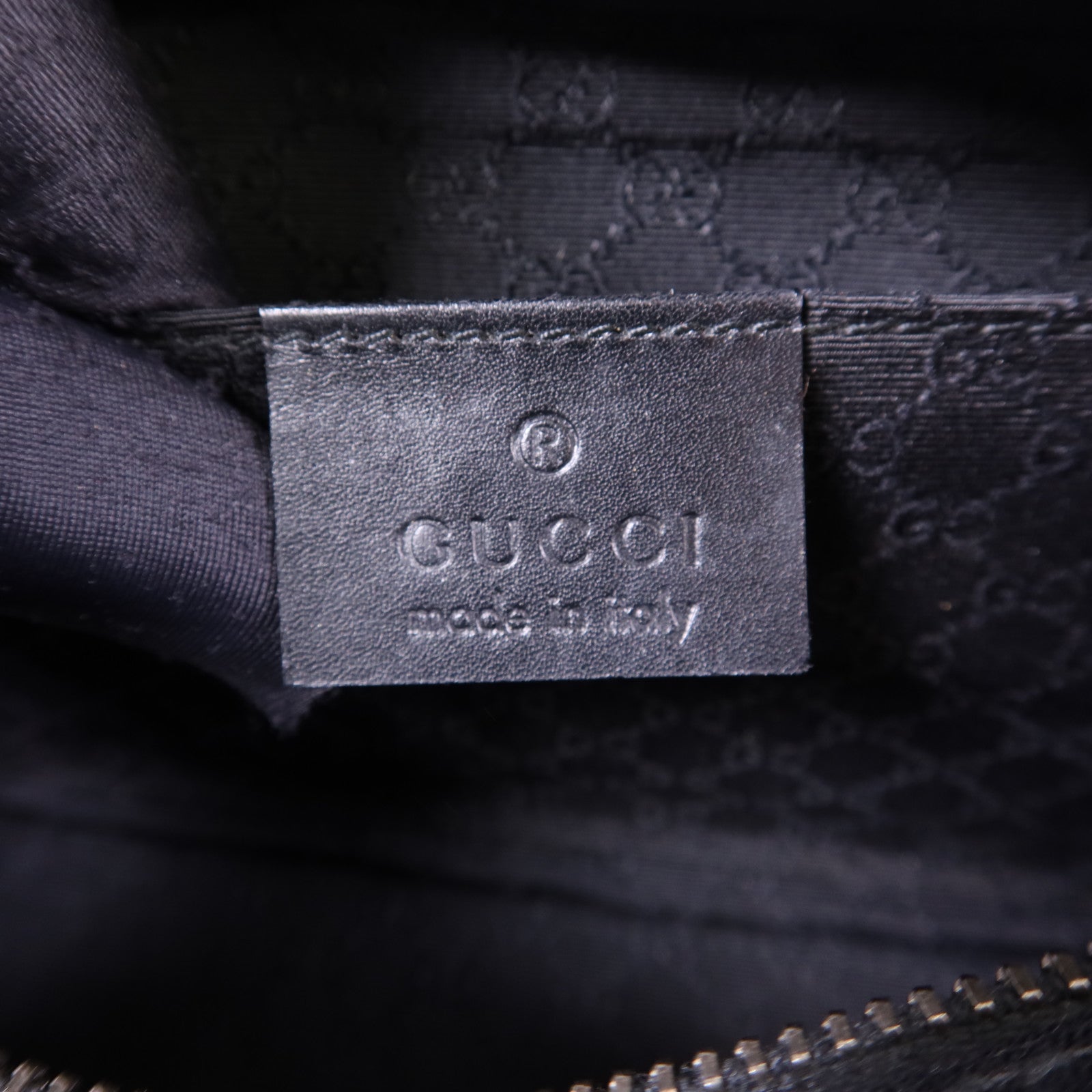 GUCCI 牛皮皮革Handbag銀扣手挽袋