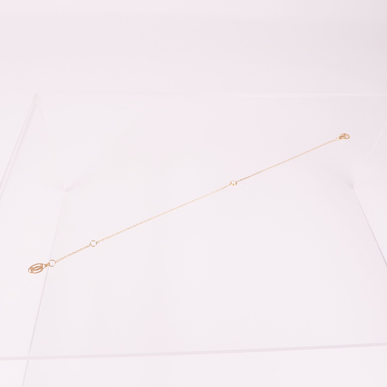 CARTIER 18K玫瑰金d'Amour鑽石手鏈