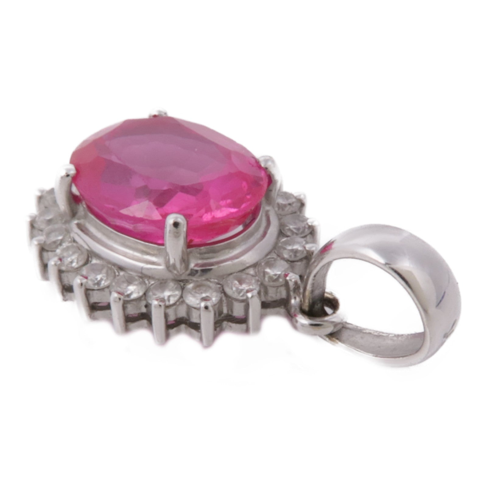 JEWELRY 【激減優惠】18K白金Ruby/Diamond Pendant Top紅寶石/鑽石吊墜