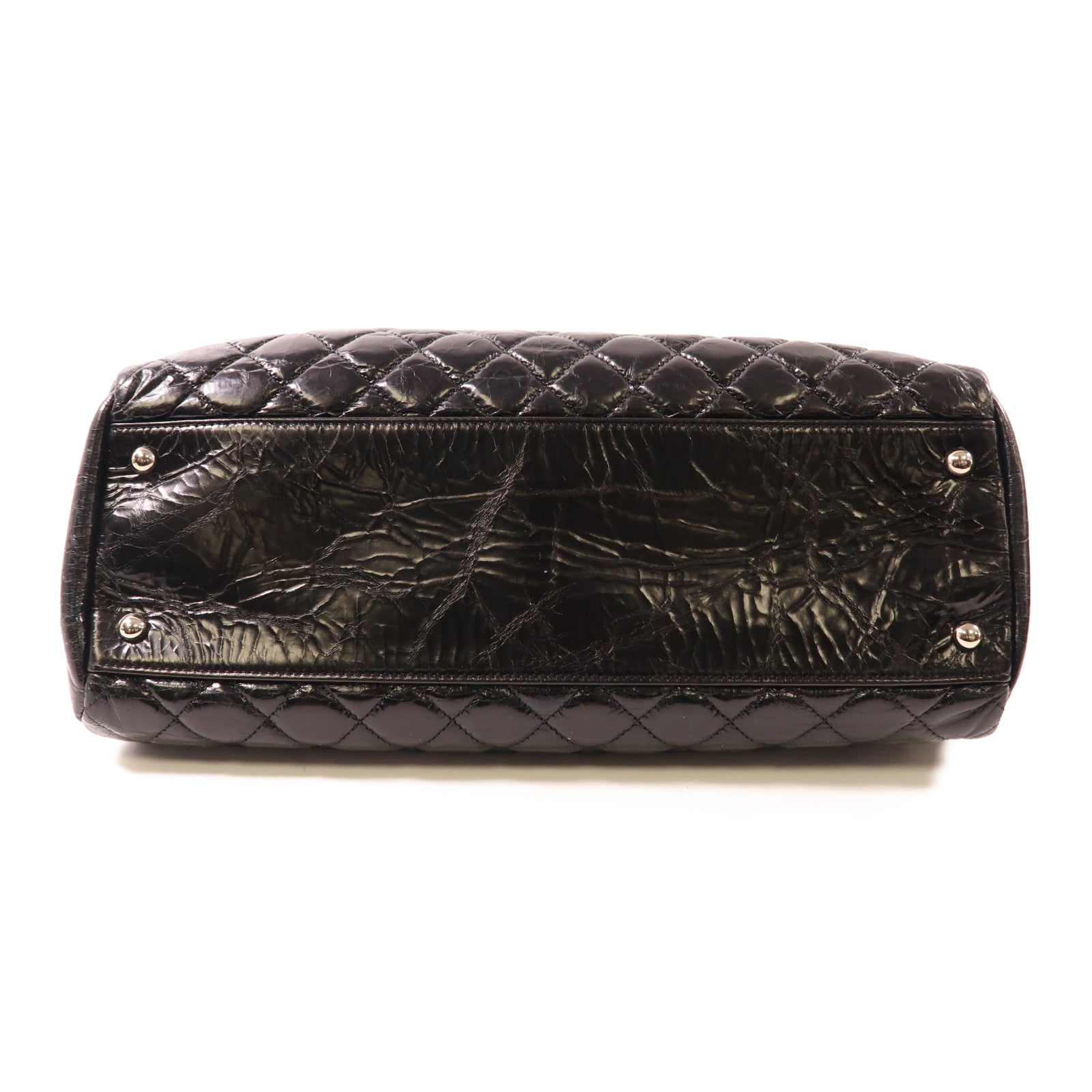 CHANEL 牛皮皮革Chain Shoulder銀扣肩背袋