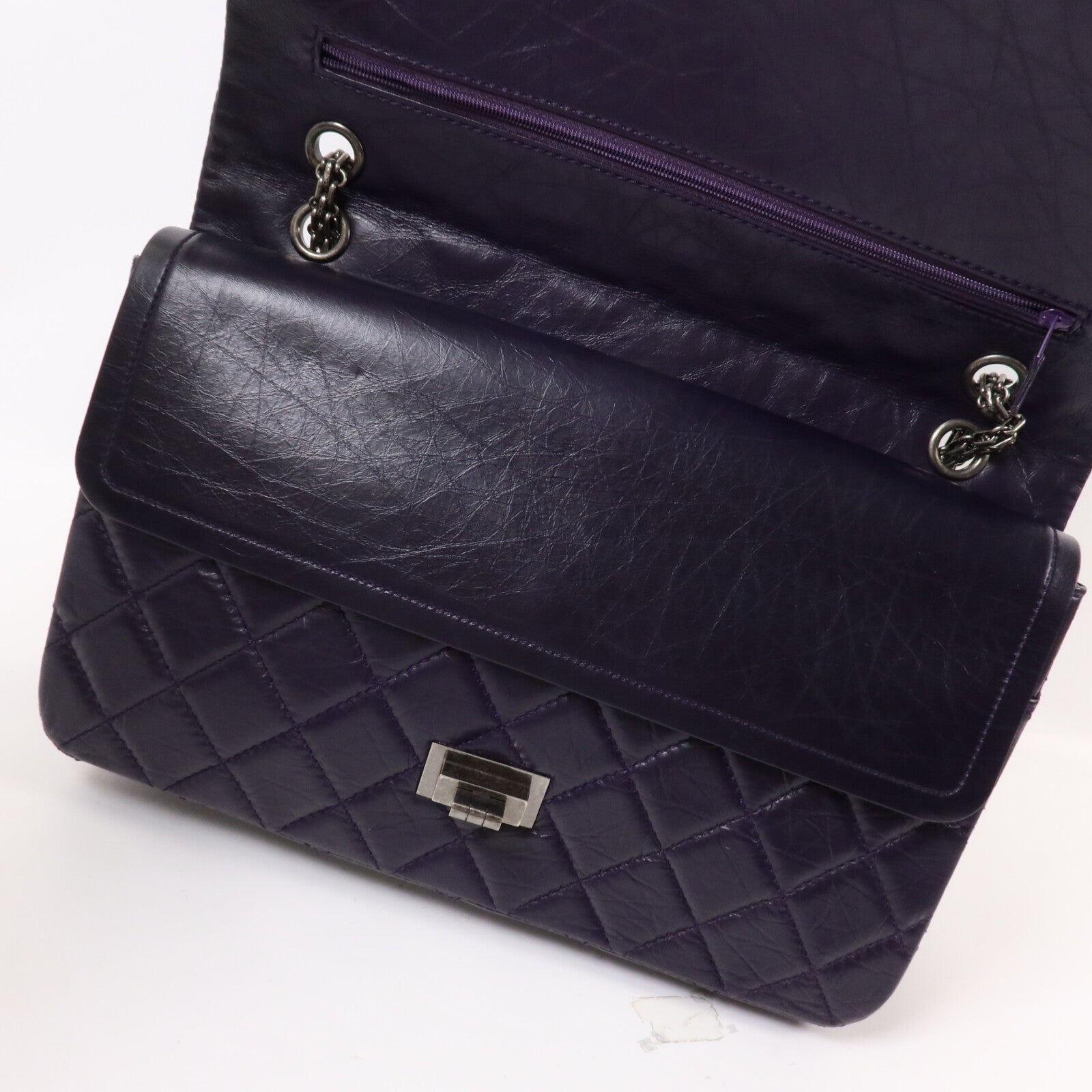 CHANEL 牛皮皮革2.55 Large鏈帶肩背袋