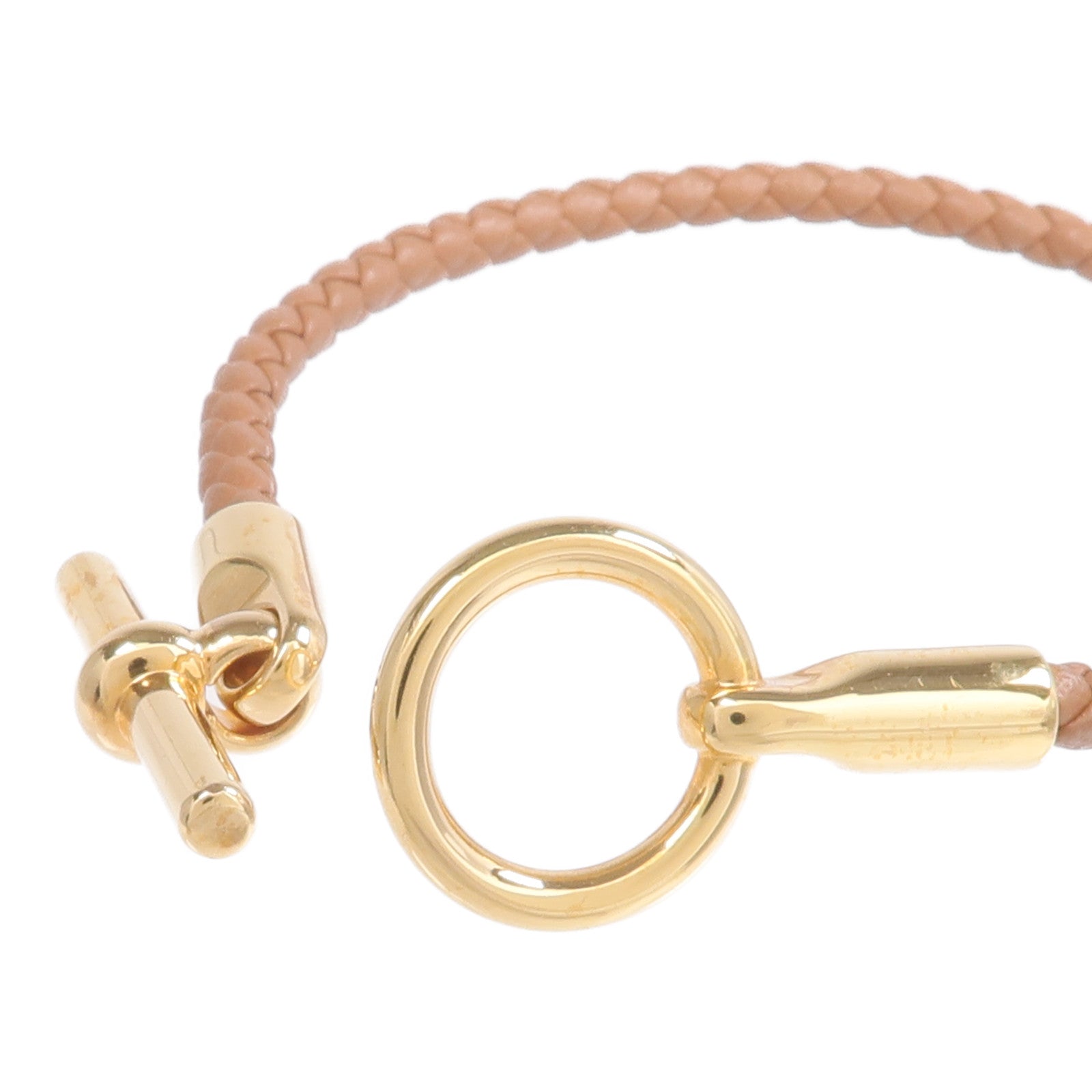HERMES Swift皮革Glenan H Trio Bracelet金扣手鏈Gold
