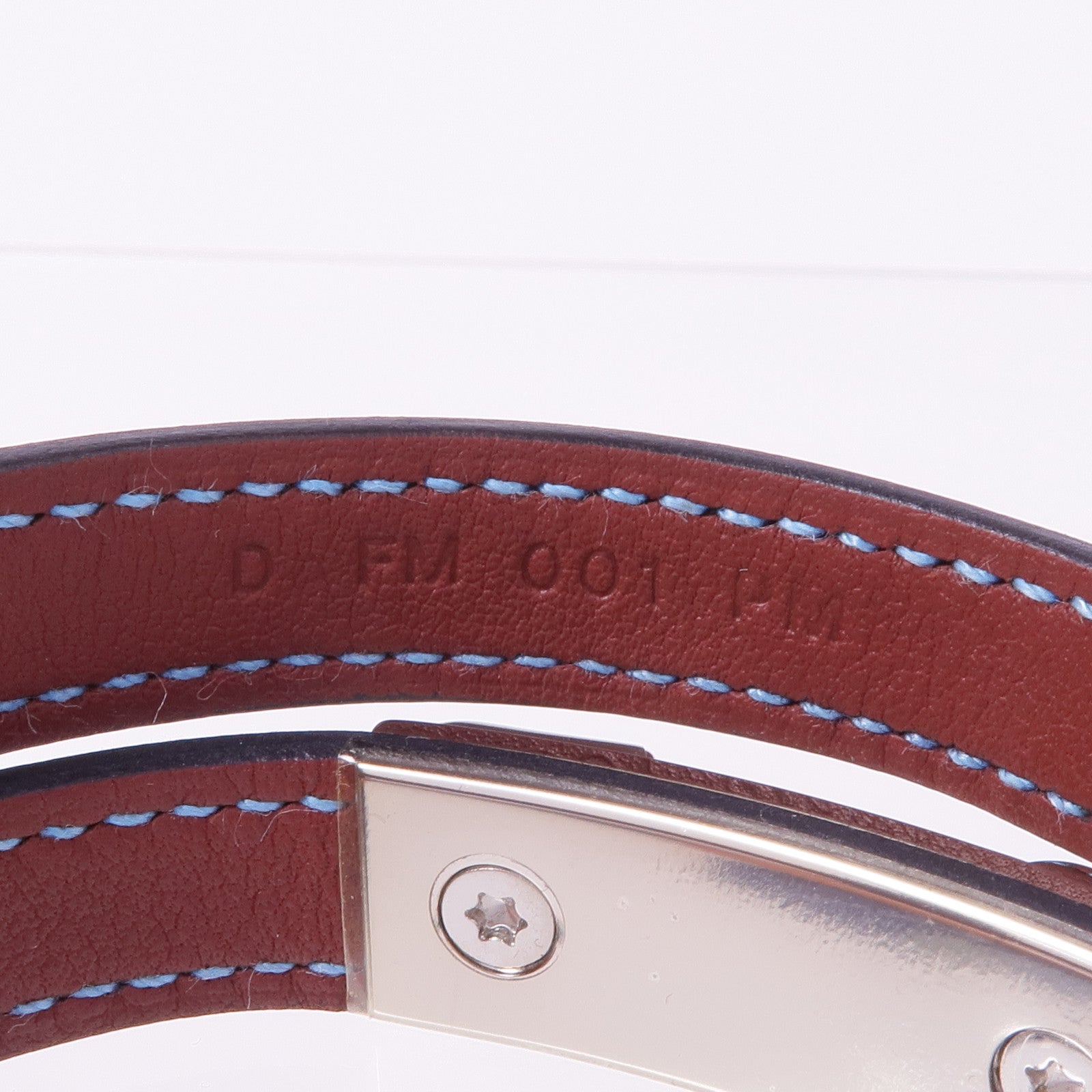 HERMES Swift皮革Rivale Double Tour銀扣手帶