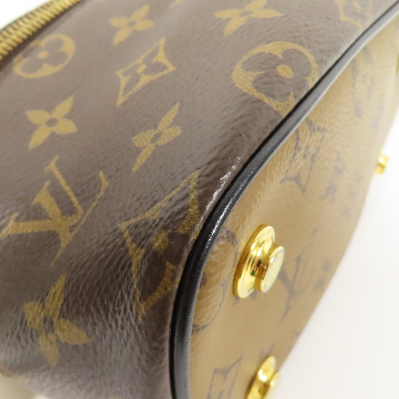 LOUIS VUITTON LV GHW Vanity PM 2 Way Shoulder Bag M45165 Monogram Reverse Brown