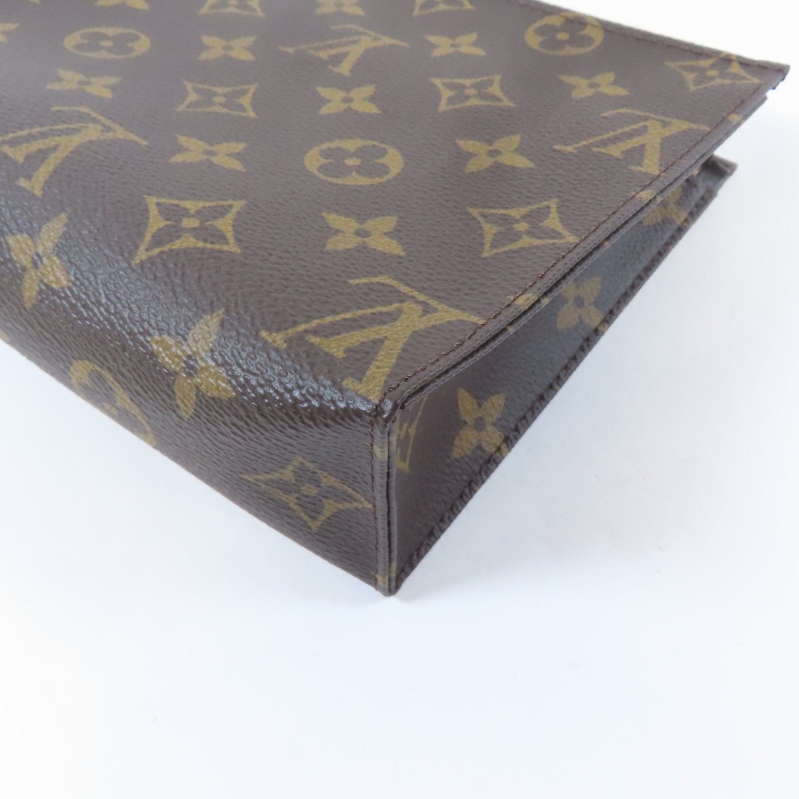 LOUIS VUITTON Monogram Poche Toilette 19金扣手拿包啡色