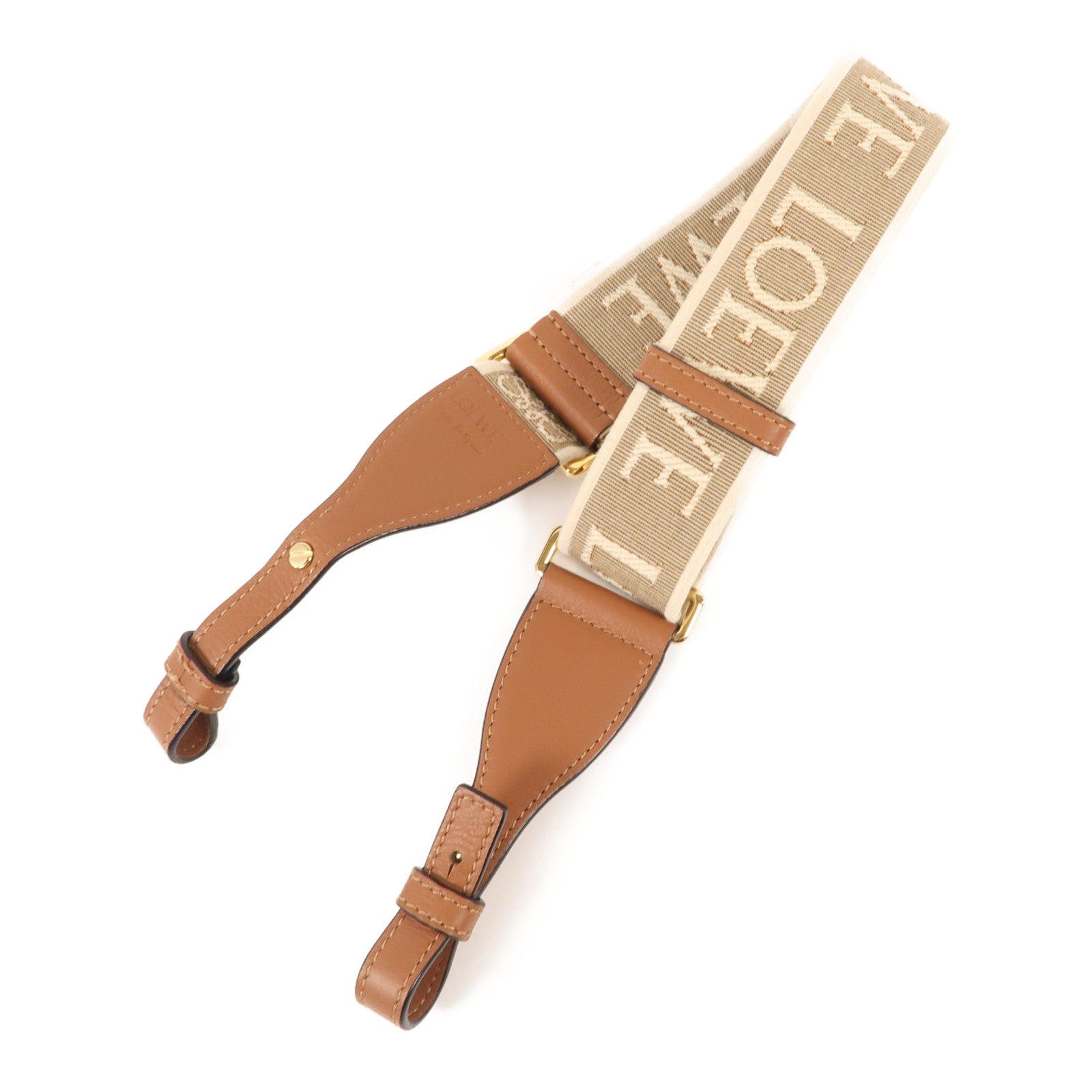 LOEWE 帆布Shoulder Strap金扣　肩背帶