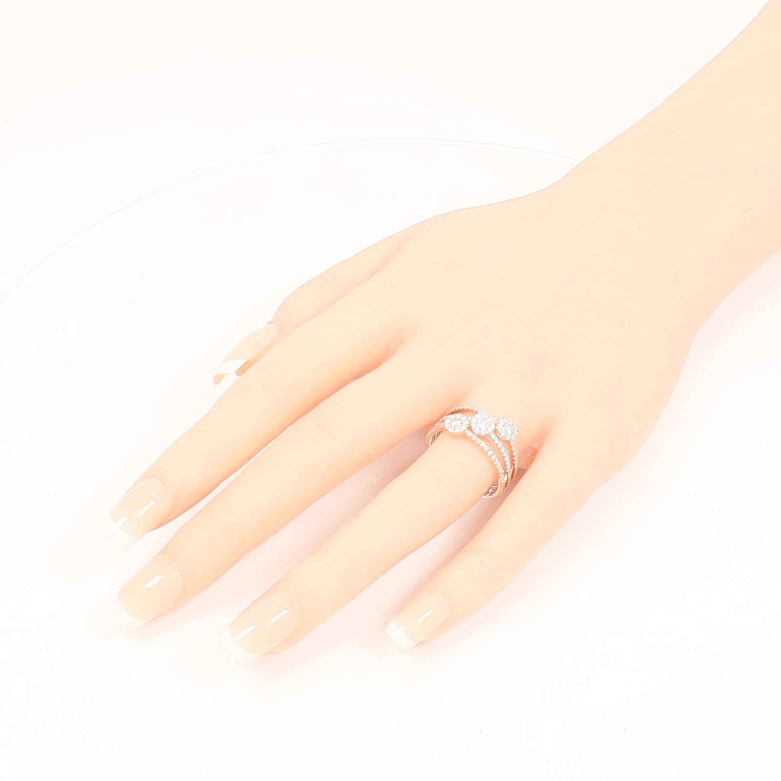 JEWELRY 18K白金/玫瑰金Diamond Ring鑽石戒指US#9.25