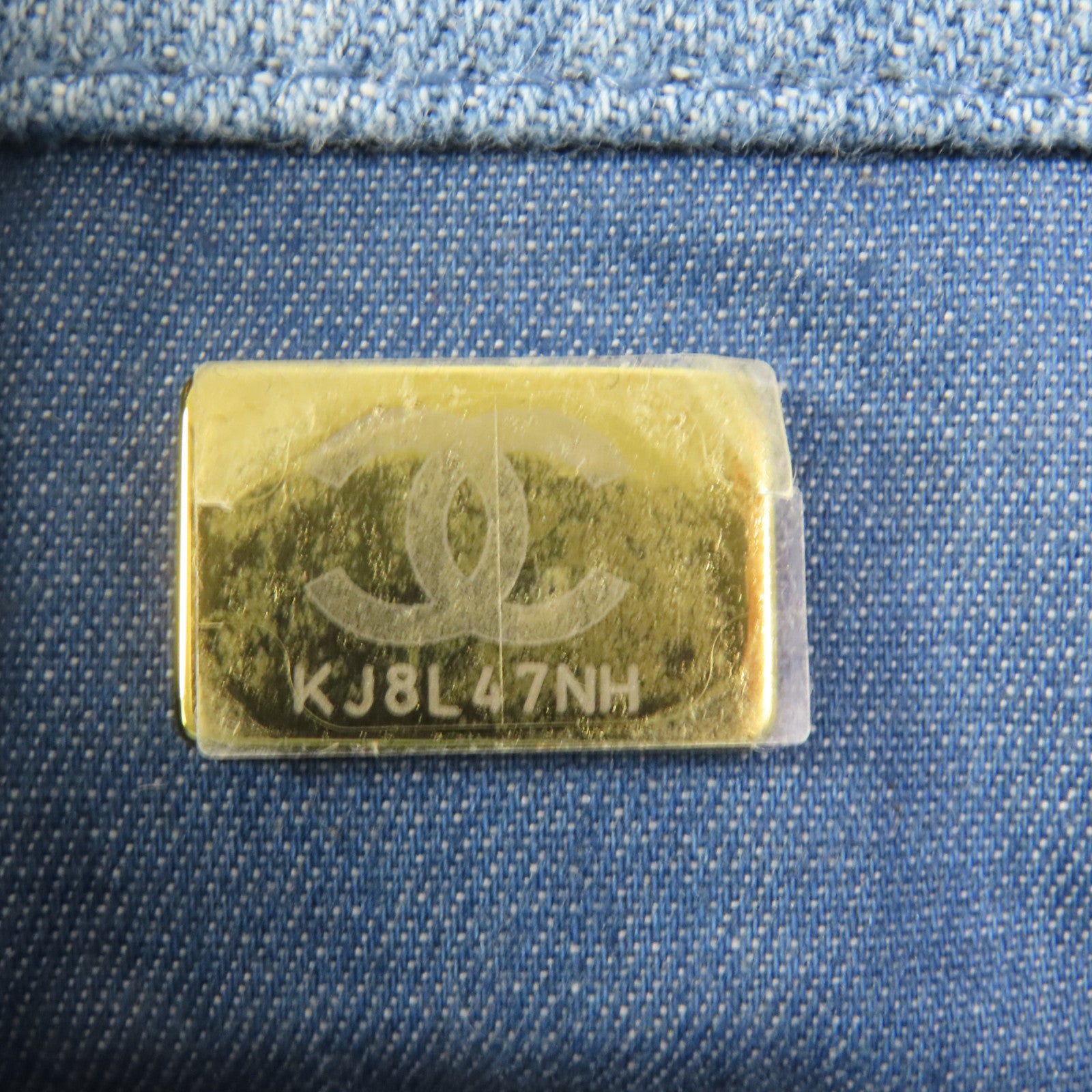 CHANEL Denim Mini Classic 17金扣鏈帶肩背袋