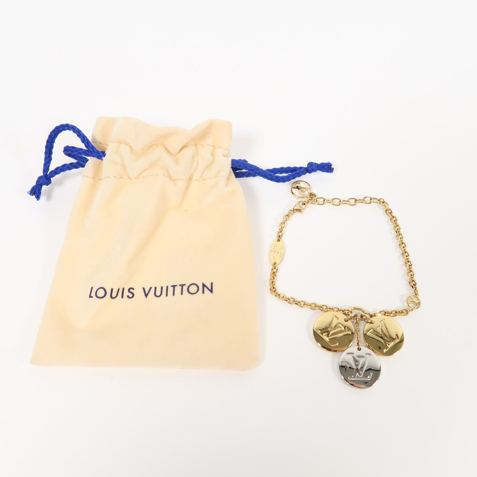 LOUIS VUITTON 金屬Monogram Miss LV Bracelet手鏈金色/粉紅色/白色