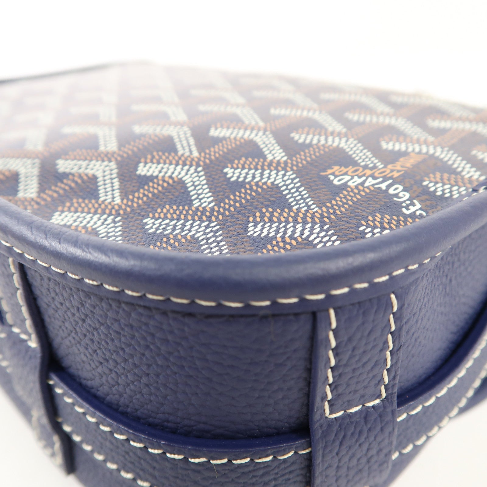 GOYARD 帆布Belvedere PM銀扣肩背袋