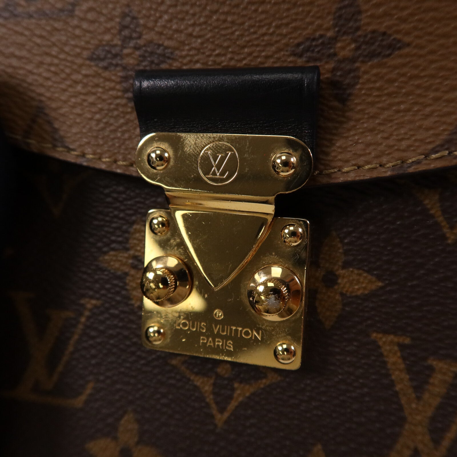 LOUIS VUITTON Monogram/Monogram Reverse Camera Box金扣鏈帶手挽肩背兩用袋