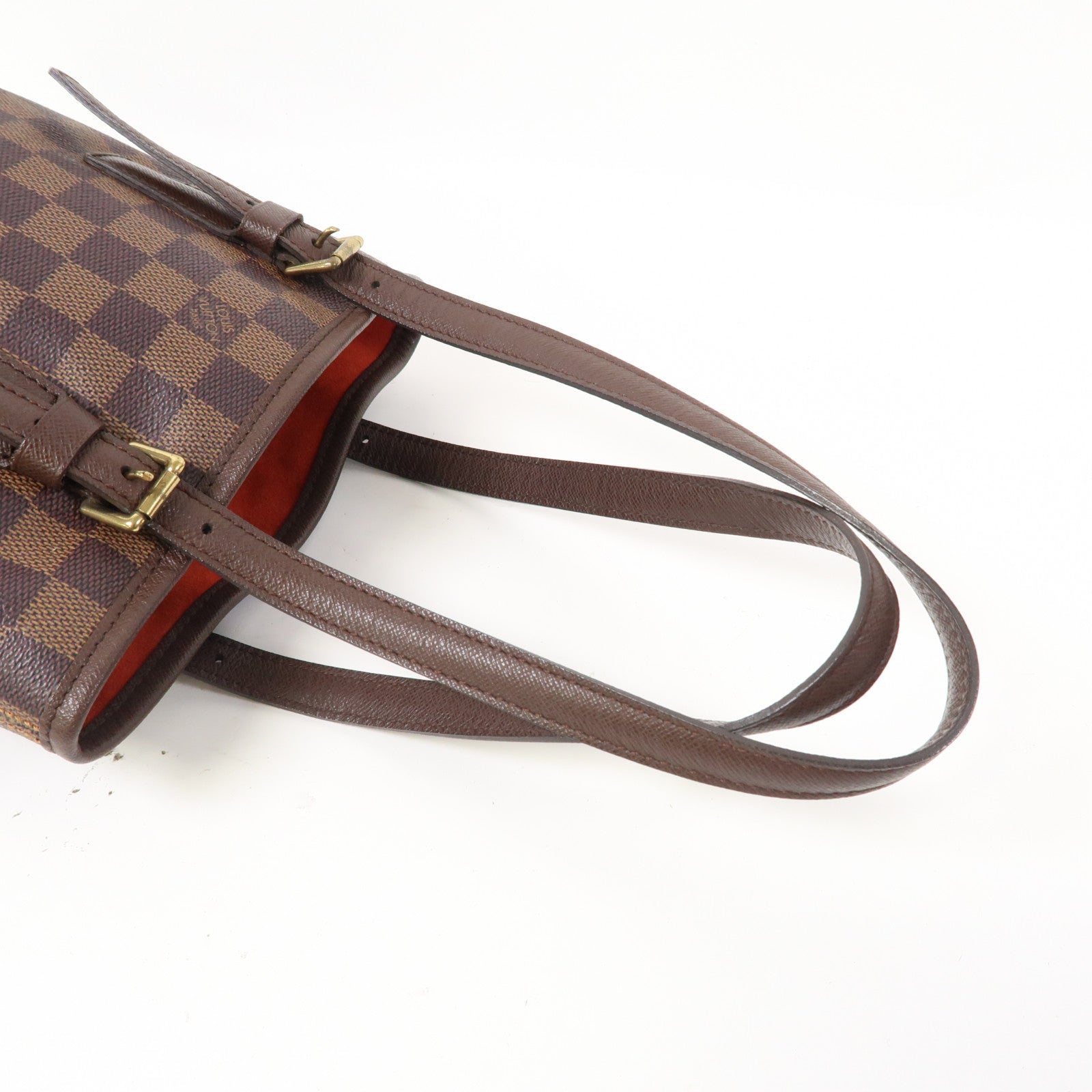 LOUIS VUITTON Damier Marais金扣肩背袋啡色