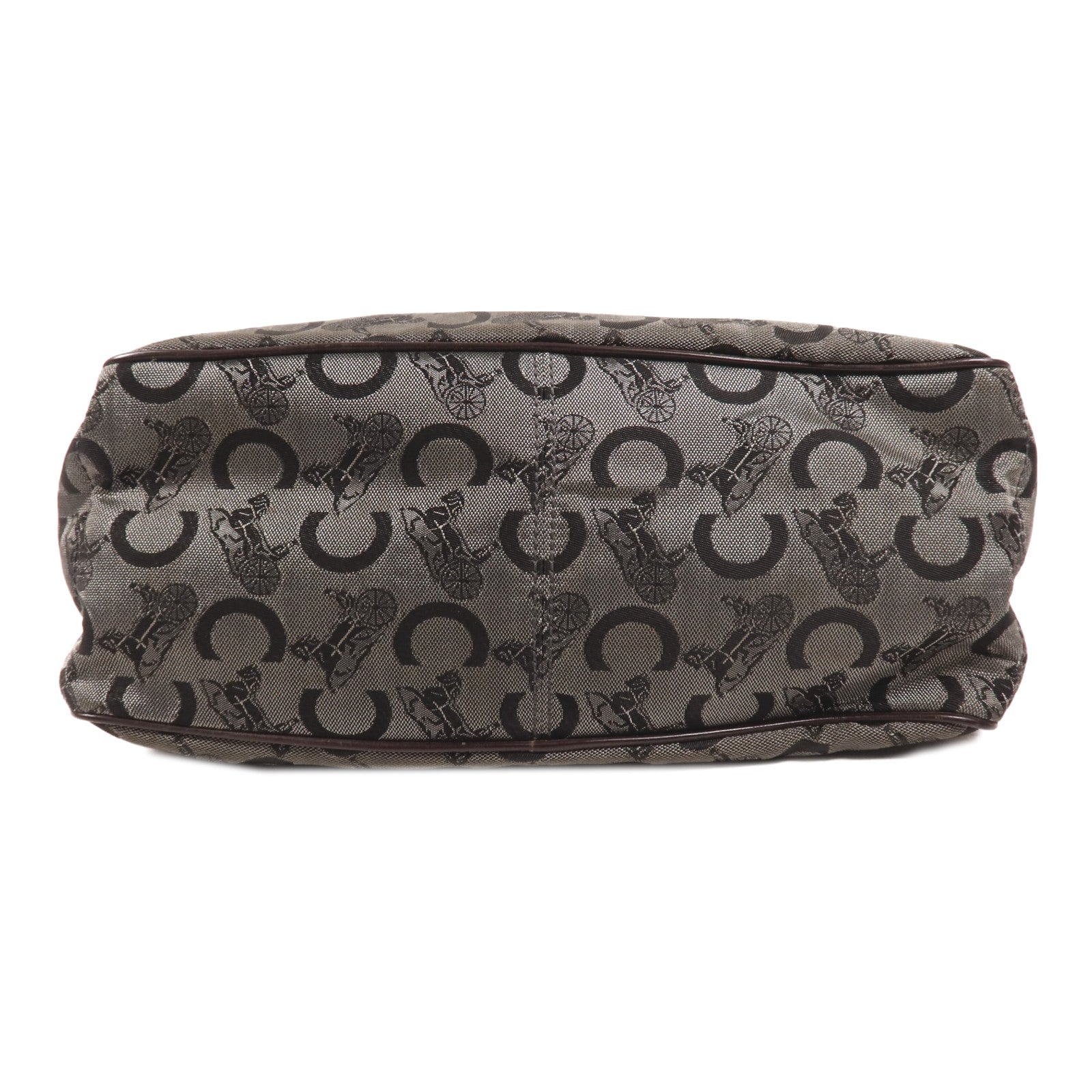 CELINE 帆布Boogie銀扣手挽袋