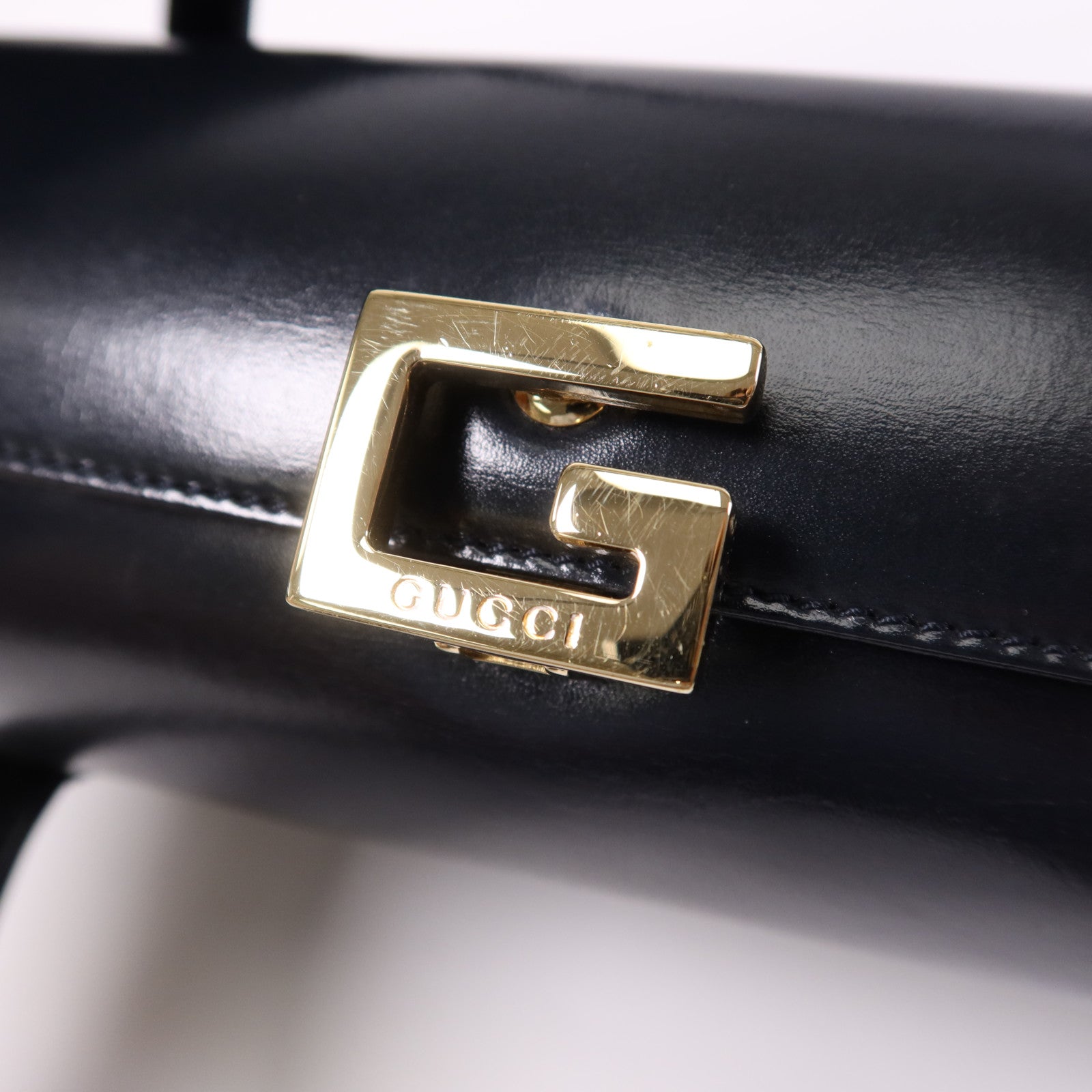 GUCCI 牛皮皮革Hand Bag金扣手挽袋