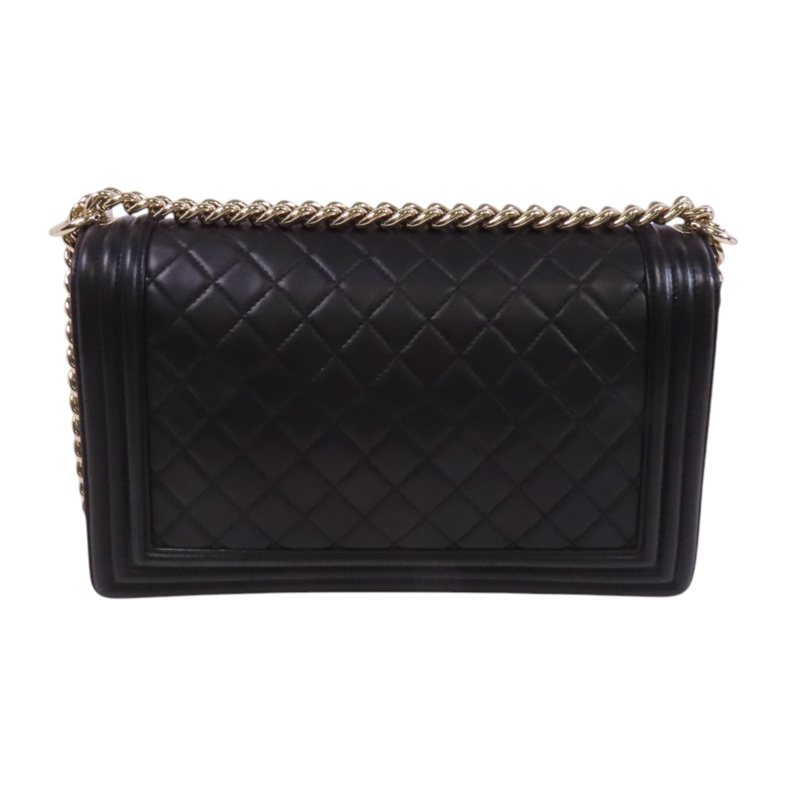 CHANEL 羊皮皮革Boy Chanel 28金扣鏈帶肩背袋