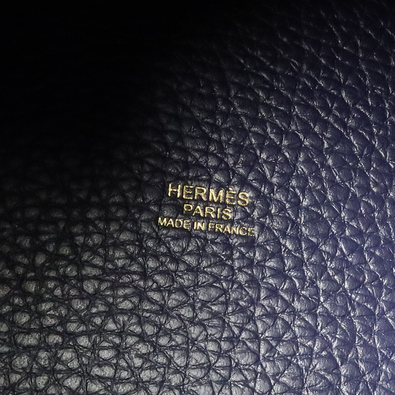 HERMES Clemence皮革Picotin PM手挽袋Bleu Nuit