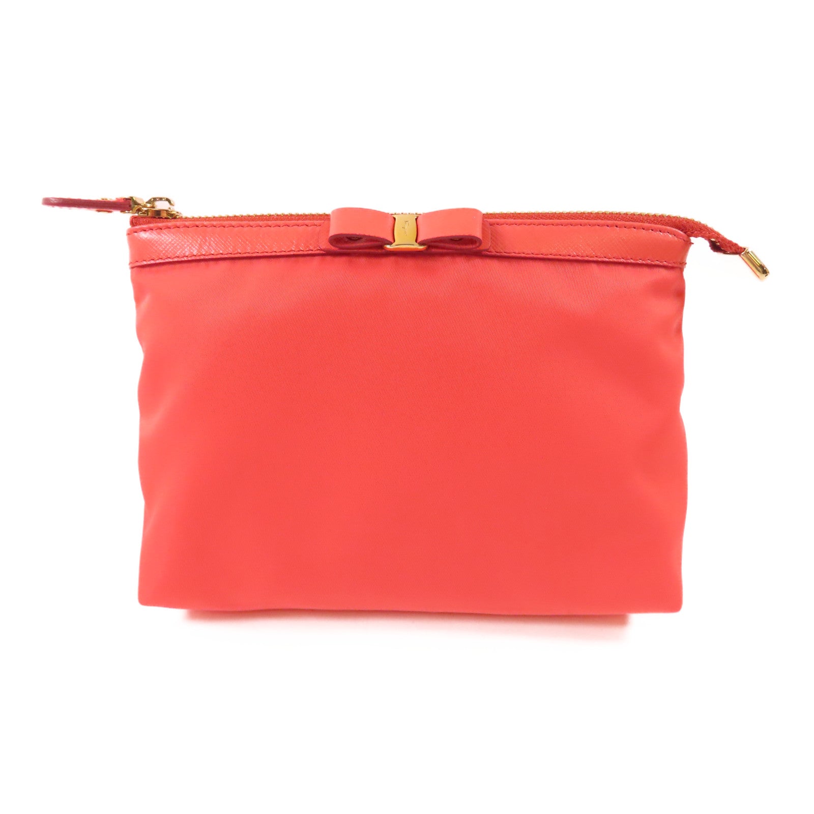 Salvatore Ferragamo 尼龍Pouch金扣化妝袋