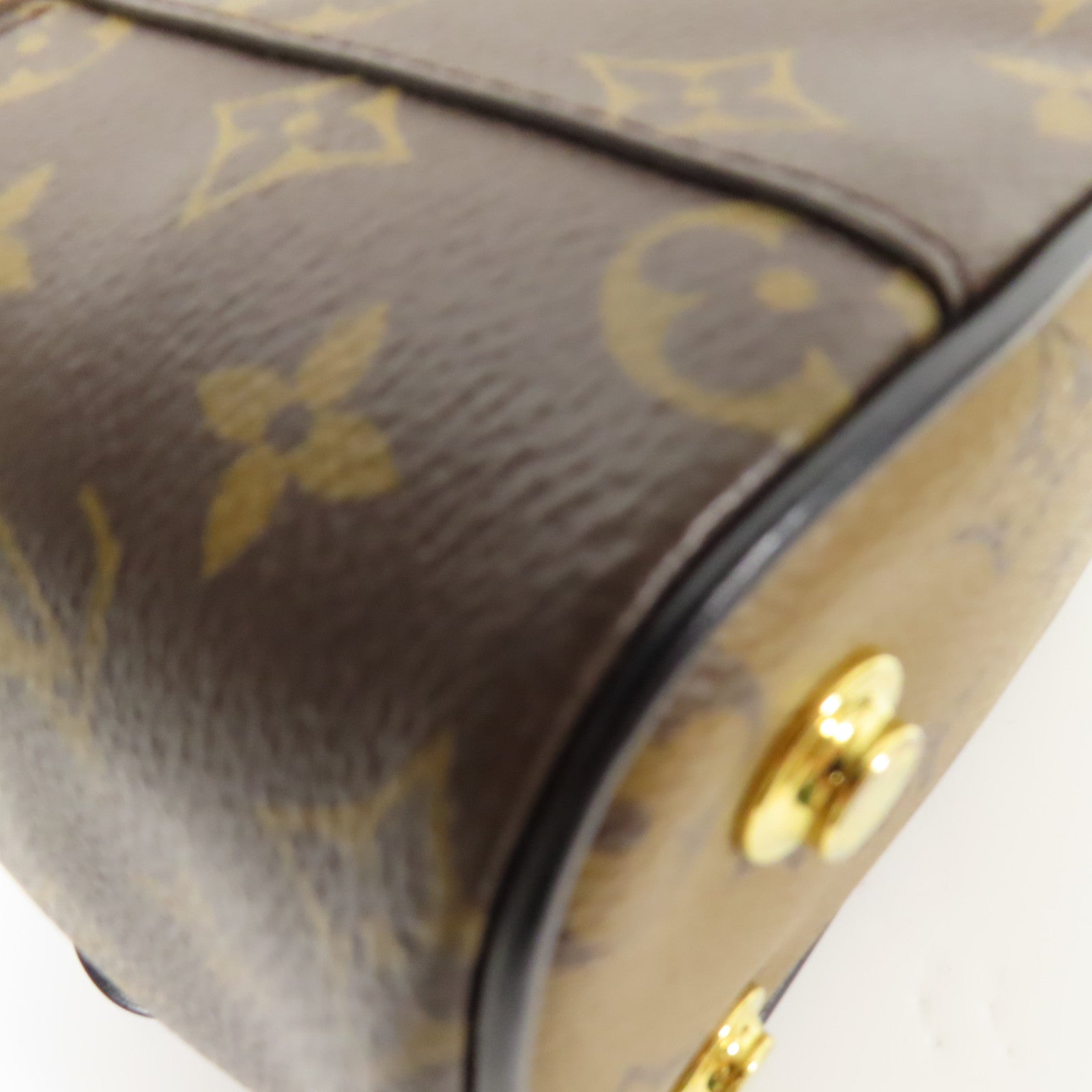 LOUIS VUITTON LV GHW Vanity PM 2 Way Shoulder Bag M45165 Monogram Reverse Brown