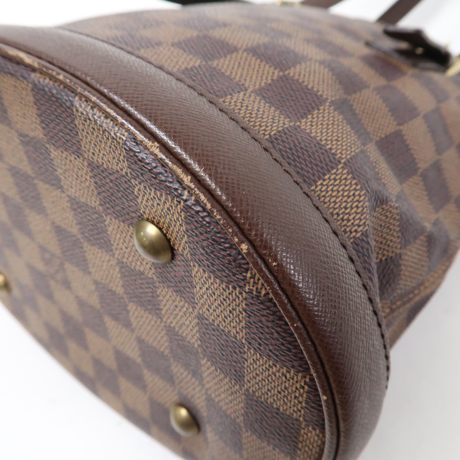LOUIS VUITTON Damier Marais金扣肩背袋啡色