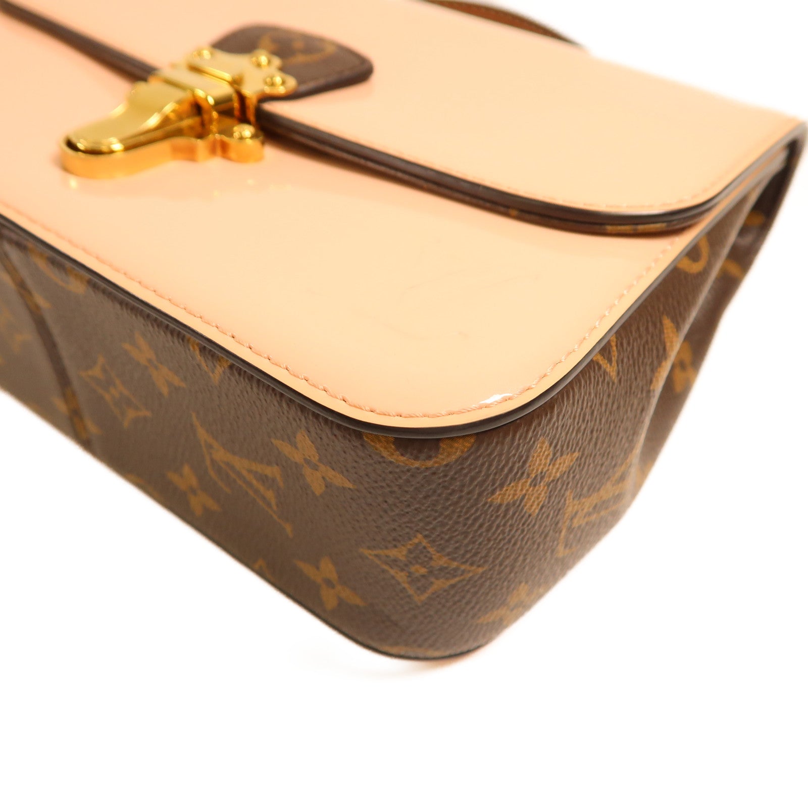 LOUIS VUITTON LV GHW Cherrywood 2 Way Bag M53355 Monogram/Patent Pink/Brown