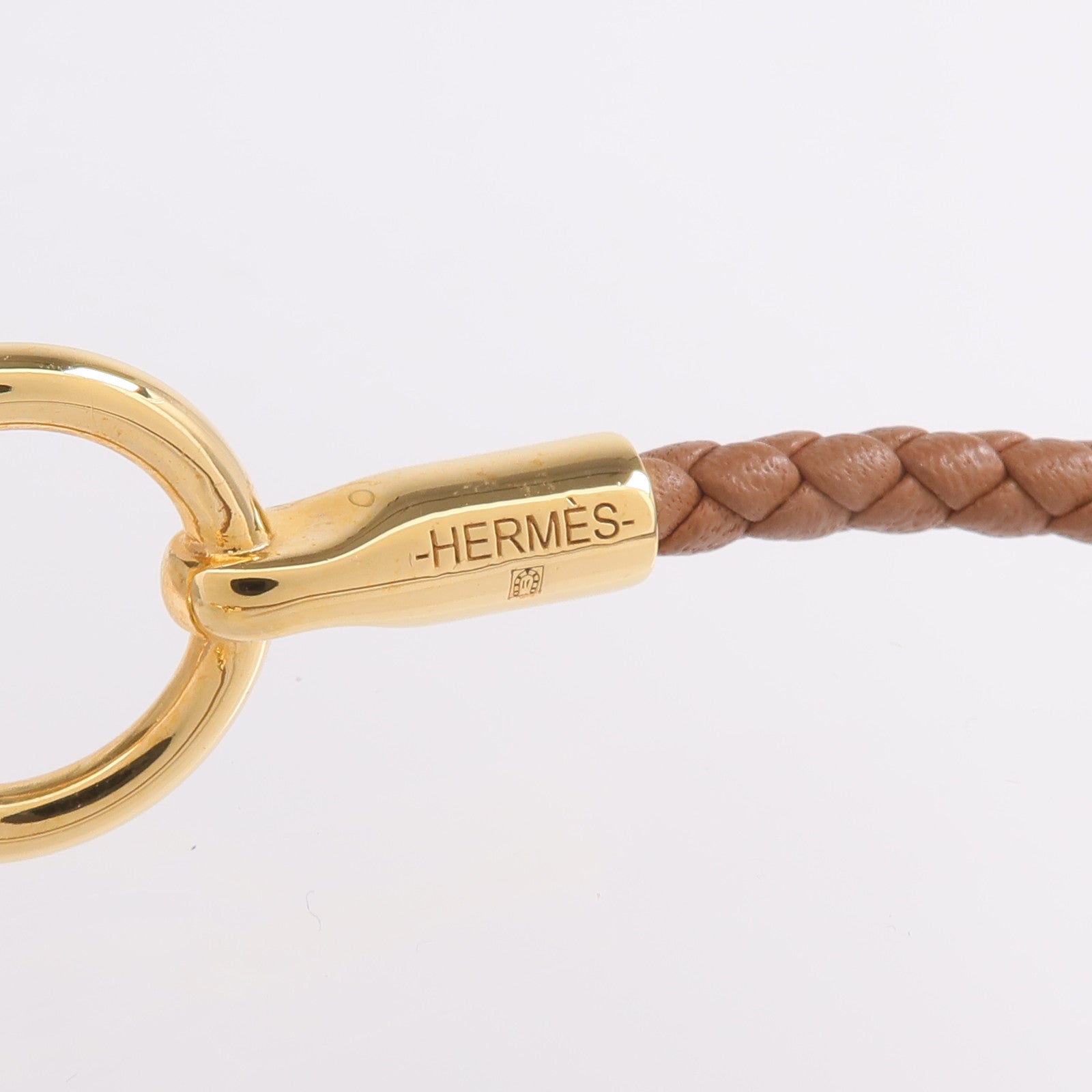HERMES Swift皮革Glenan H Trio Bracelet金扣手鏈Gold