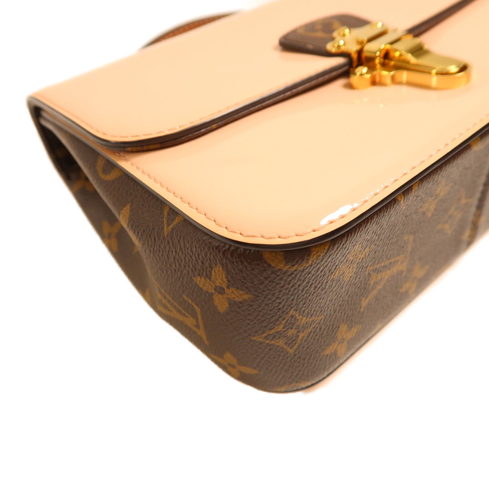 LOUIS VUITTON LV GHW Cherrywood 2 Way Bag M53355 Monogram/Patent Pink/Brown