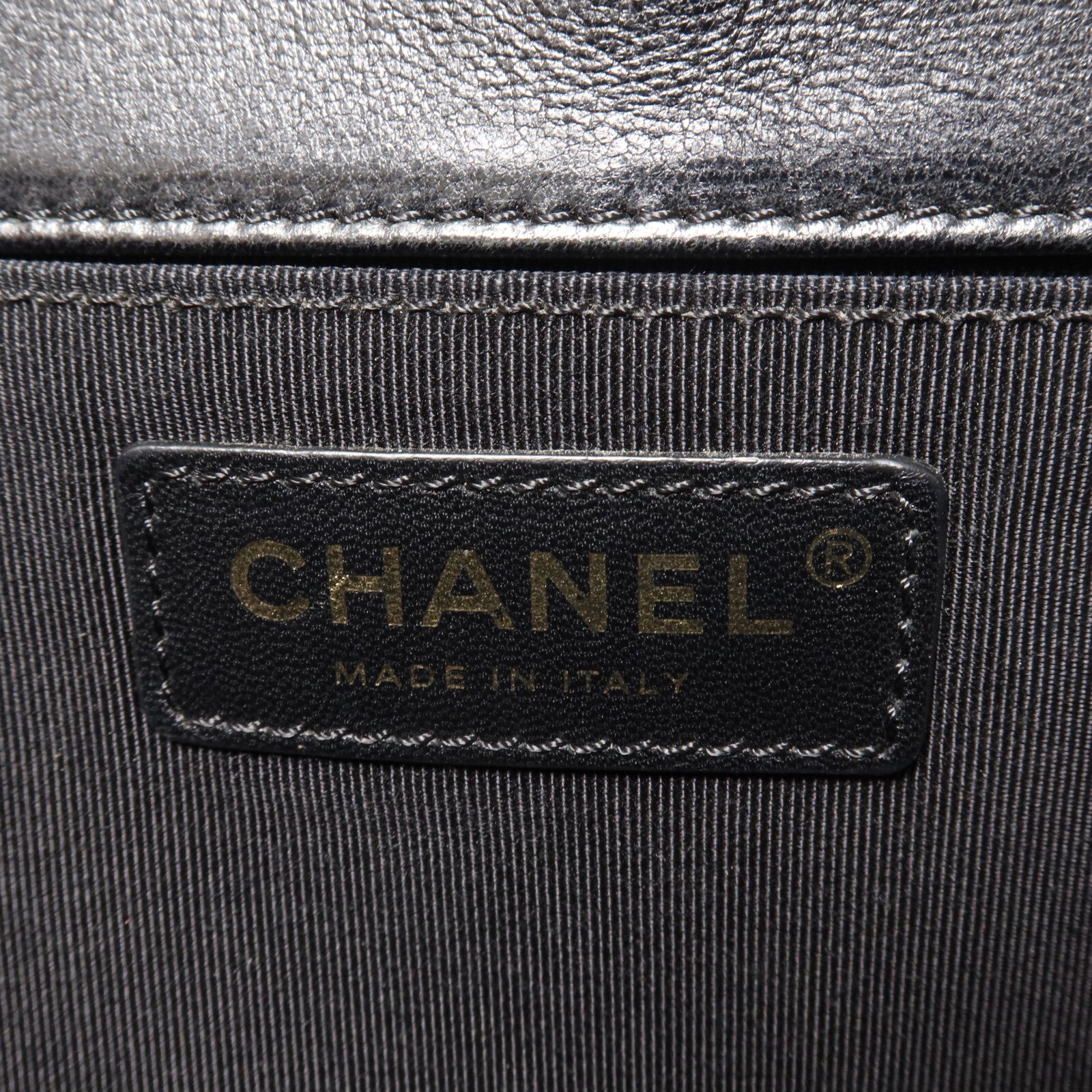 CHANEL 羊皮皮革Boy 25鏈帶肩背袋