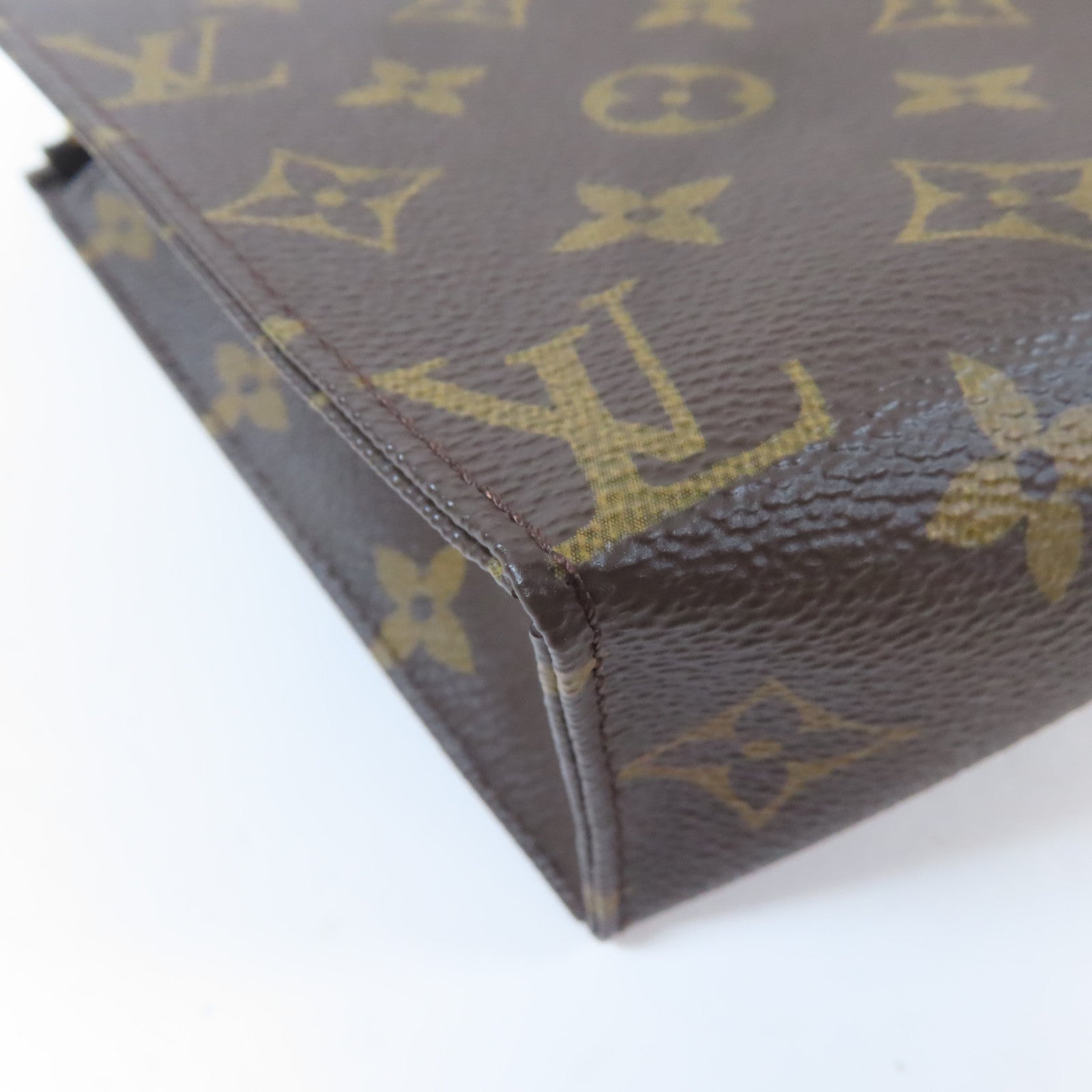 LOUIS VUITTON Monogram Poche Toilette 19金扣手拿包啡色