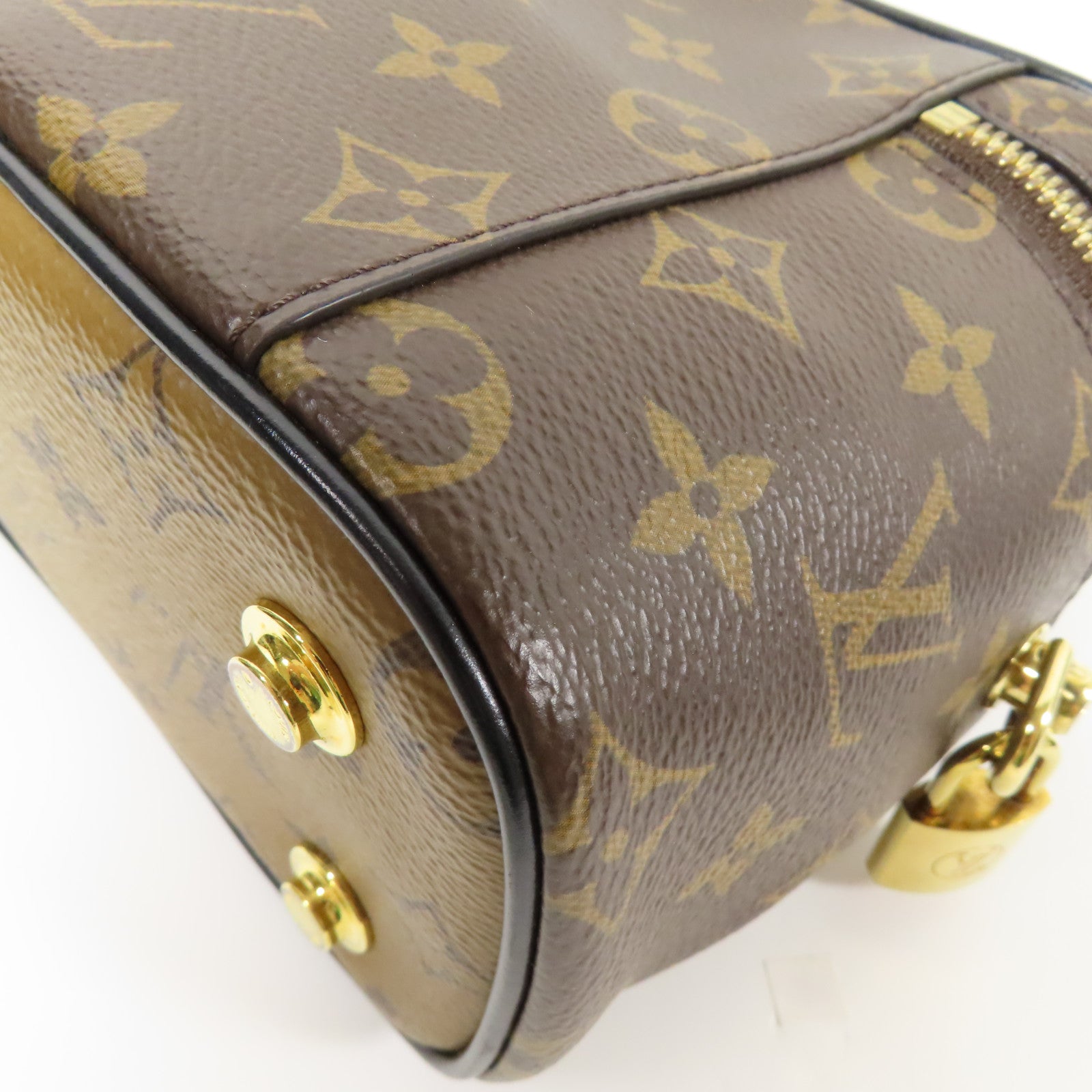 LOUIS VUITTON LV GHW Vanity PM 2 Way Shoulder Bag M45165 Monogram Reverse Brown