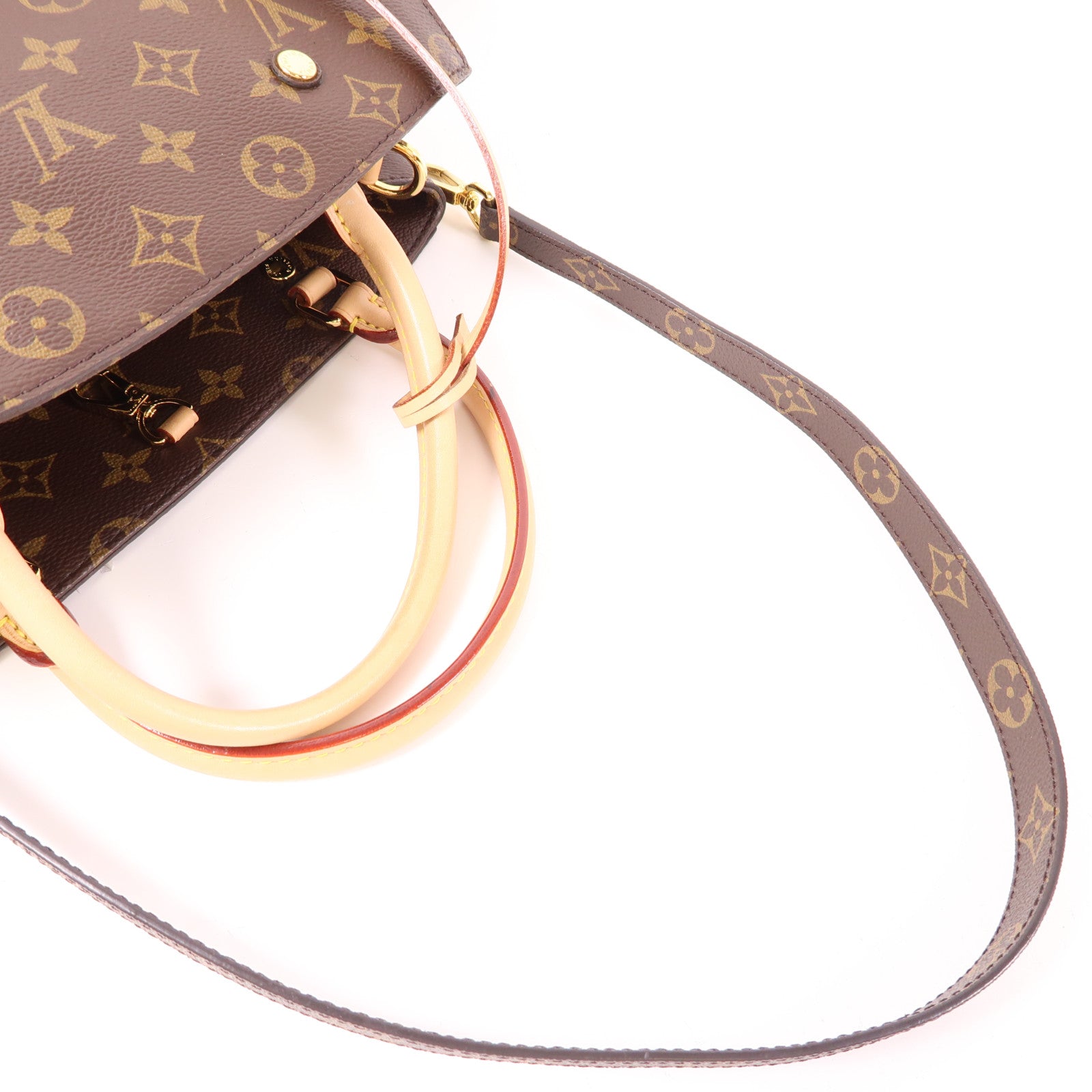 LOUIS VUITTON Monogram Montaigne MM金扣手挽肩背兩用袋