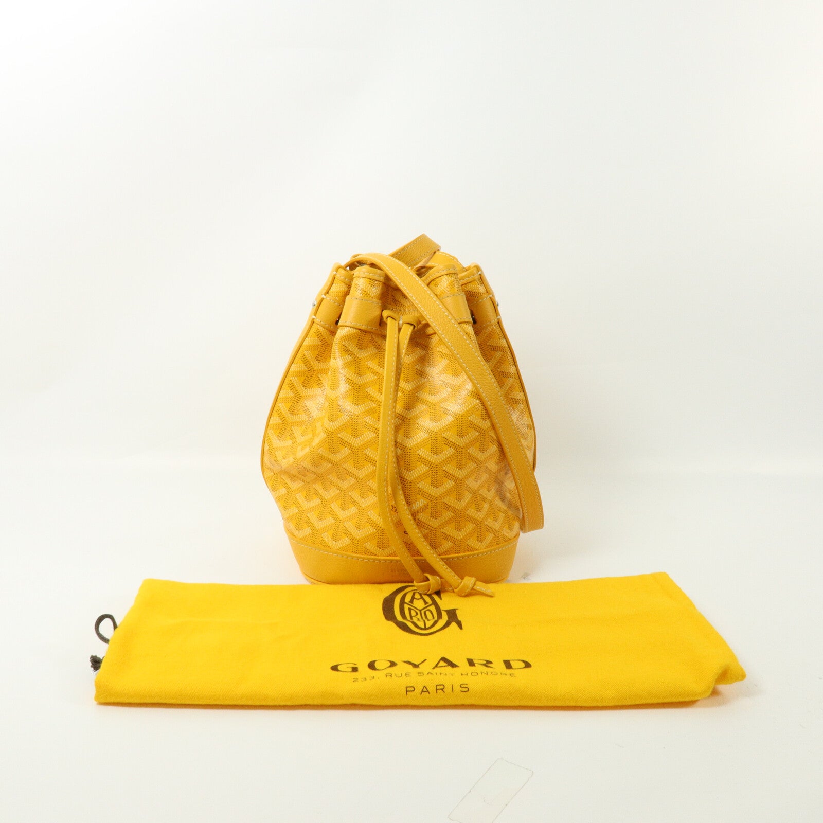 GOYARD 塗層帆布/牛皮皮革Petit Flot Bucket Bag肩背袋