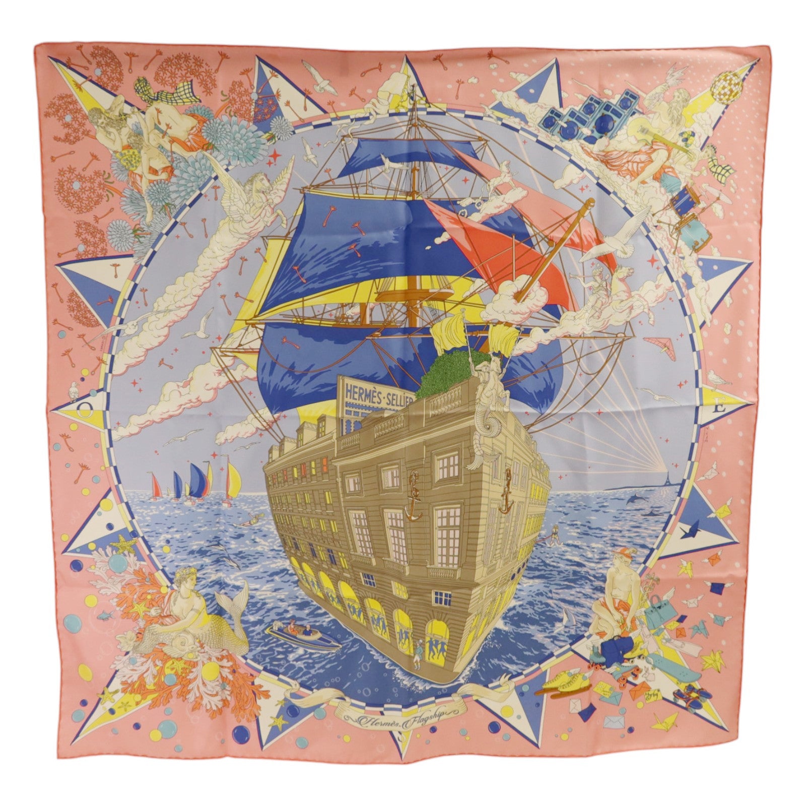 HERMES 絲質Scarf 90x90絲巾