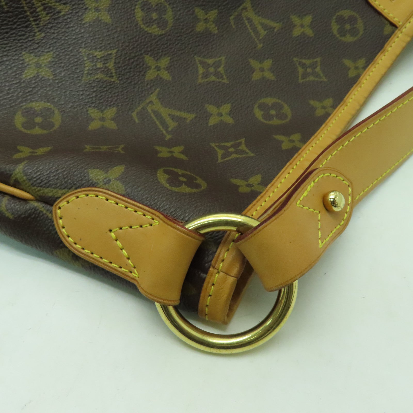 LOUIS VUITTON Monogram Delightful MM金扣肩背袋啡色