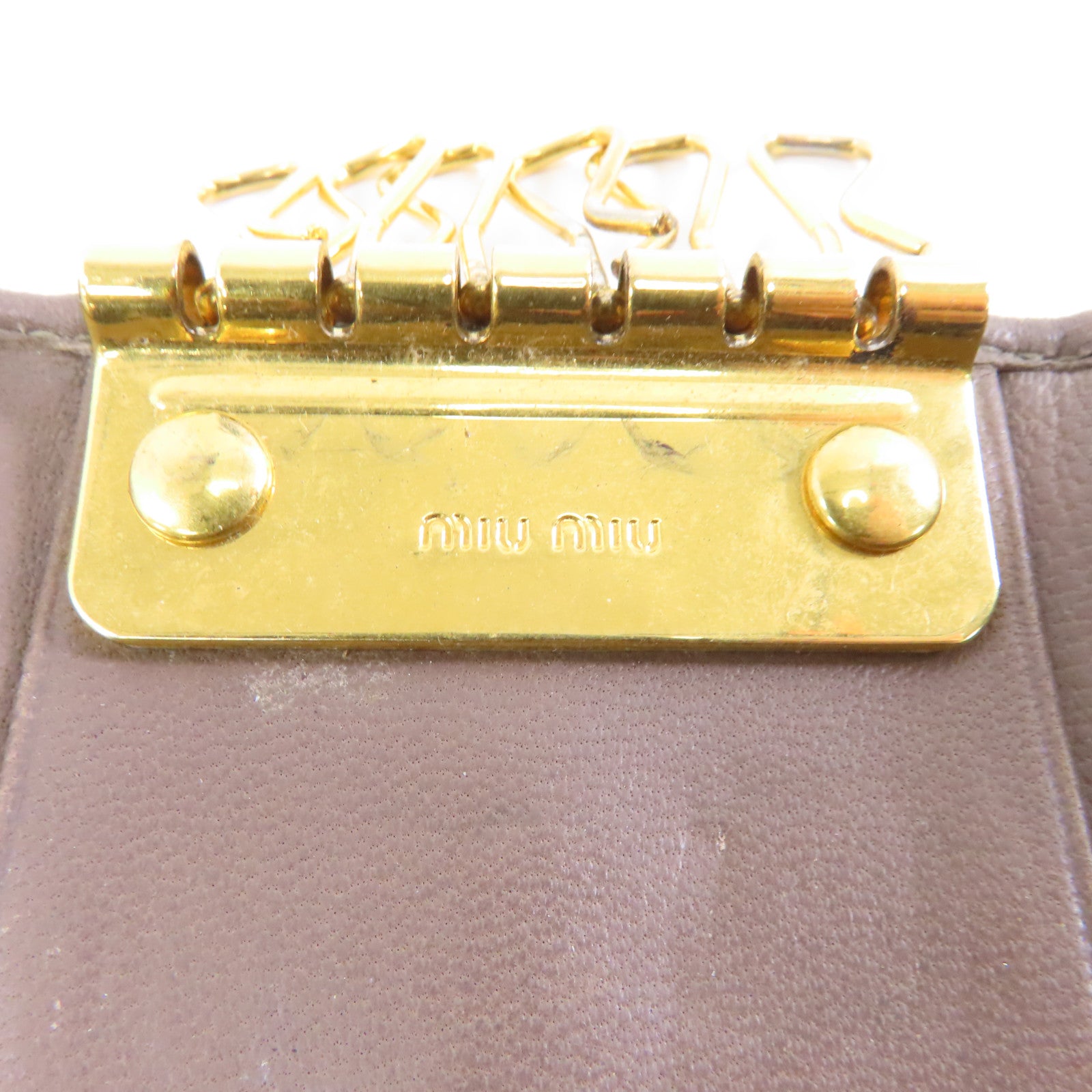 Miu Miu 羊皮皮革Key Case金扣鎖匙包
