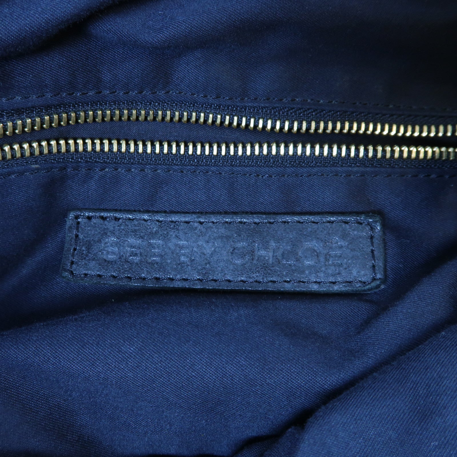 SEE BY CHLOE 【激減優惠】漆皮皮革2 Way Shoulder Bag金扣手挽肩背兩用袋灰色