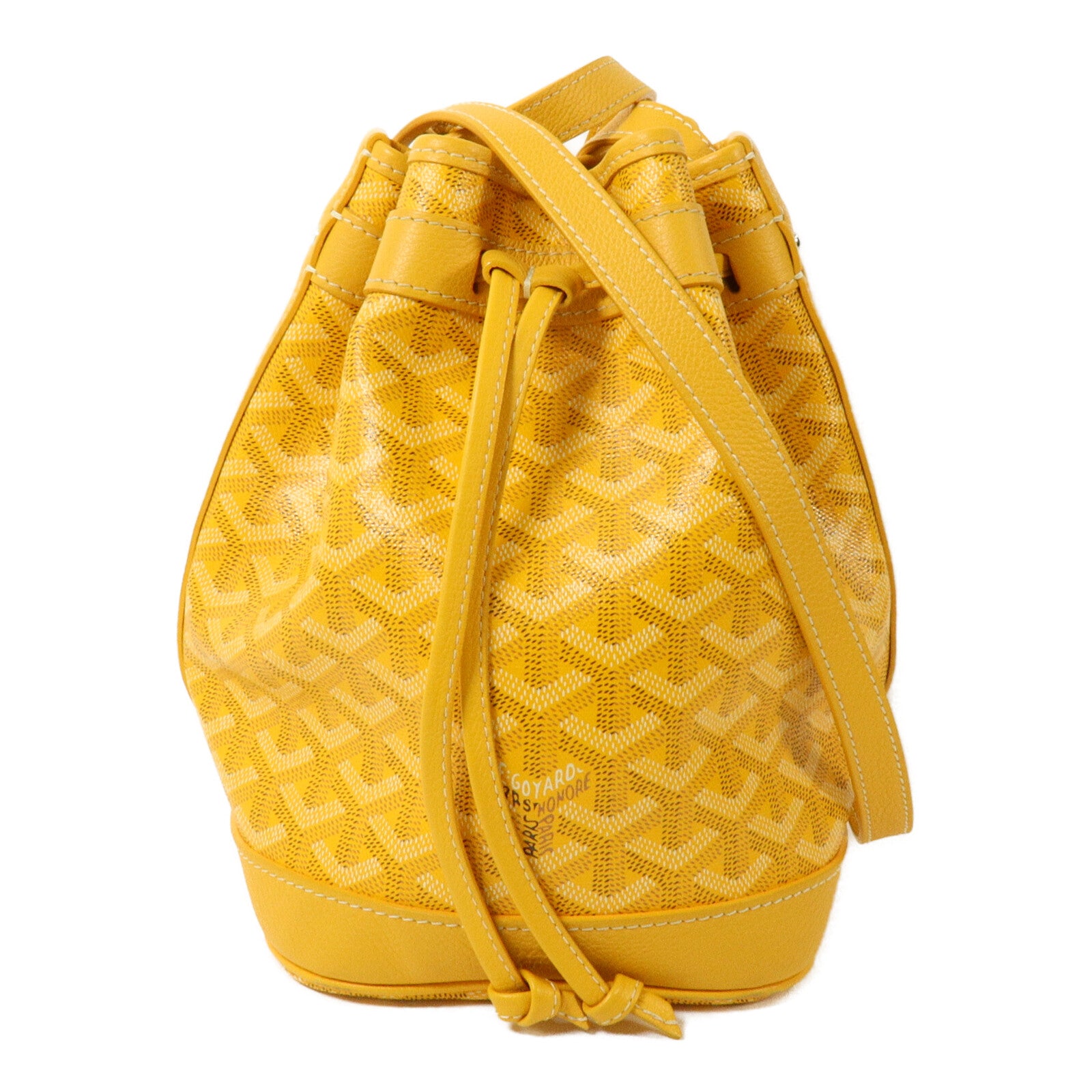 GOYARD 塗層帆布/牛皮皮革Petit Flot Bucket Bag肩背袋