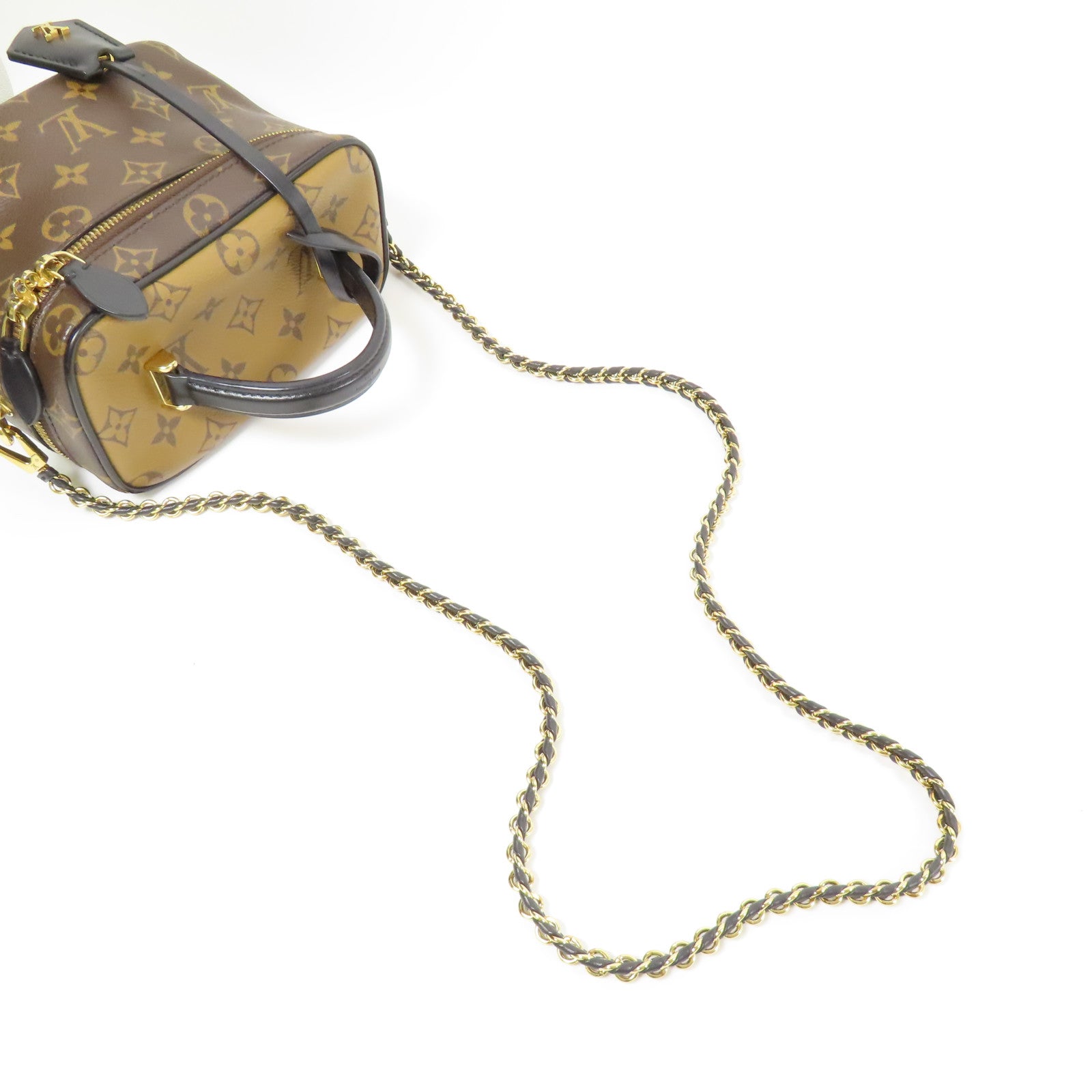 LOUIS VUITTON LV GHW Vanity PM 2 Way Shoulder Bag M45165 Monogram Reverse Brown